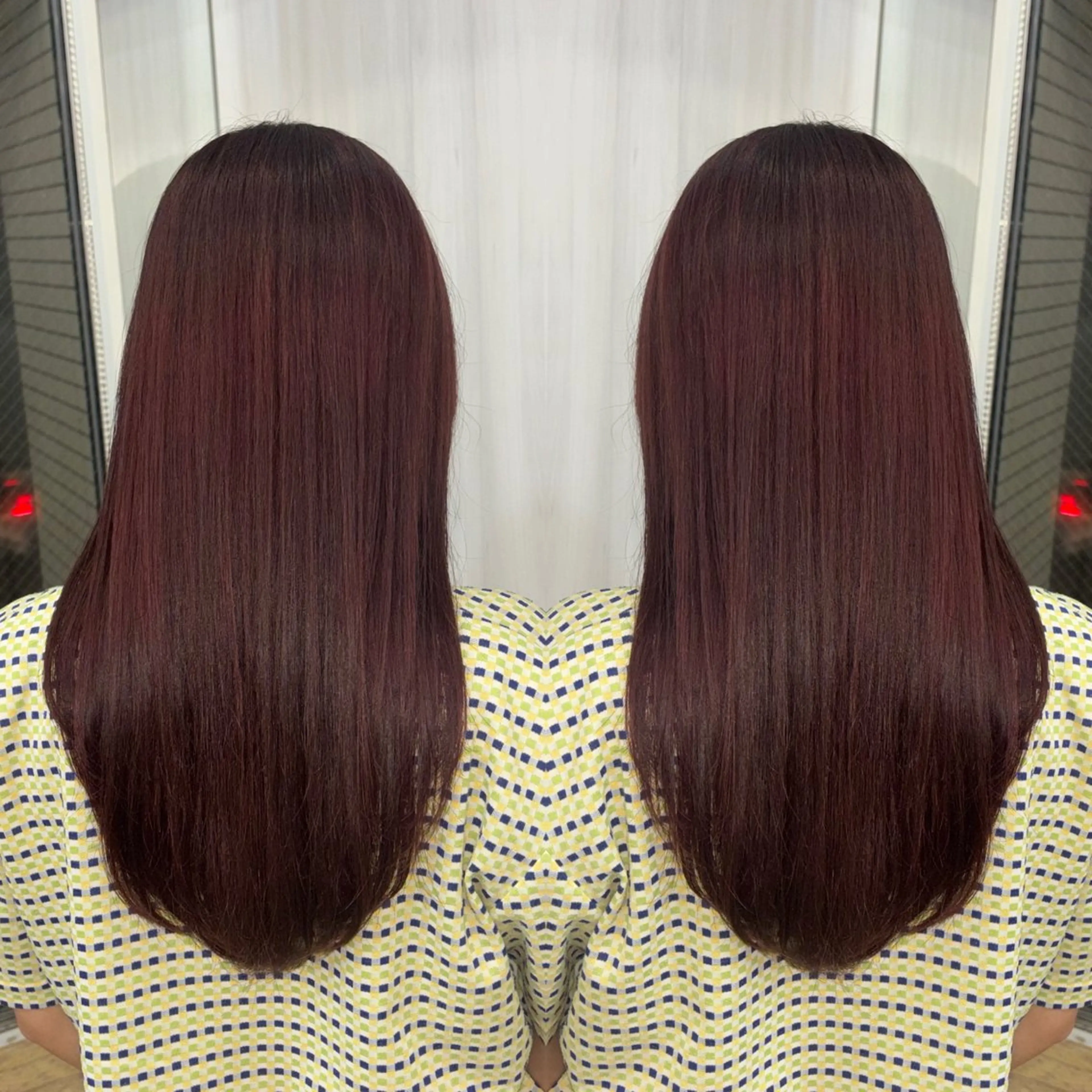 セミロング カラー カット ヘアカラー トリートメント 💎ハイトーン/艶 カラー モエカ💎のヘアスタイル