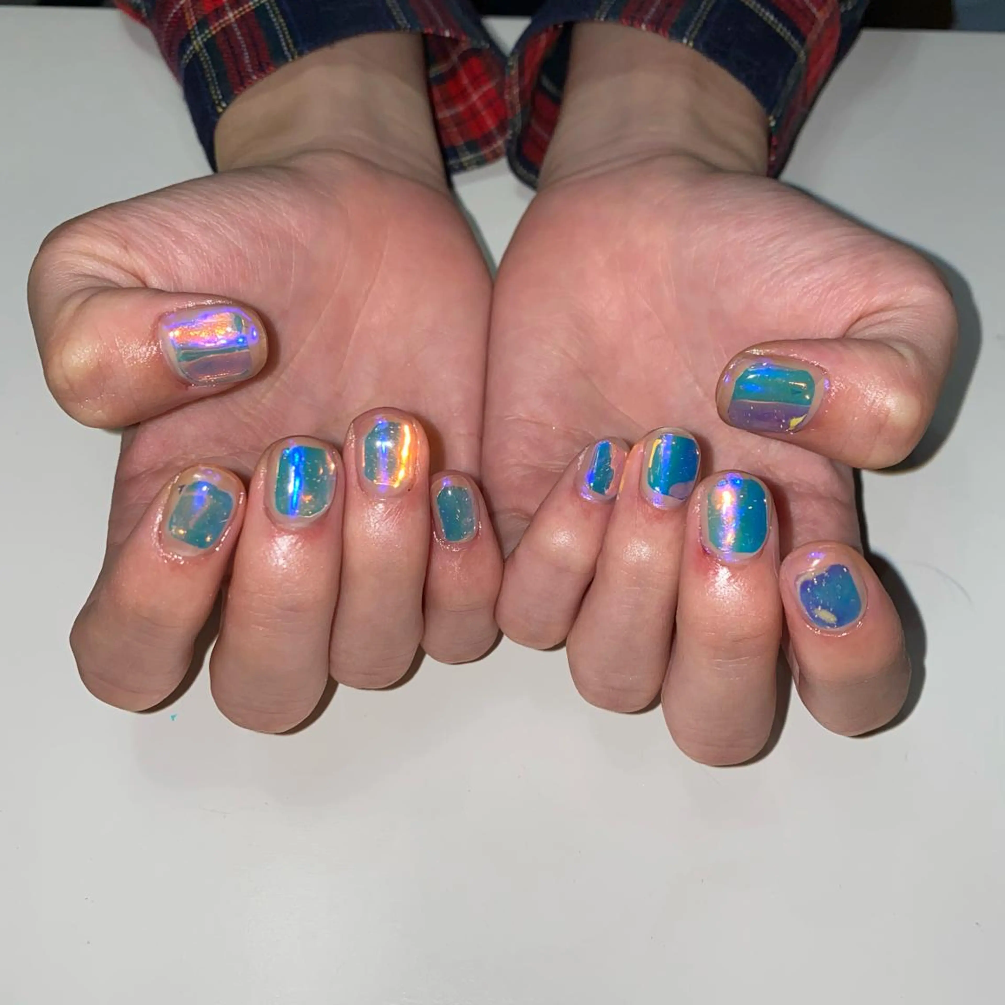 ネイル 氷ネイル・うるうるネイル 韓国ネイル ハンドネイル Nail by Licorneのネイルデザイン