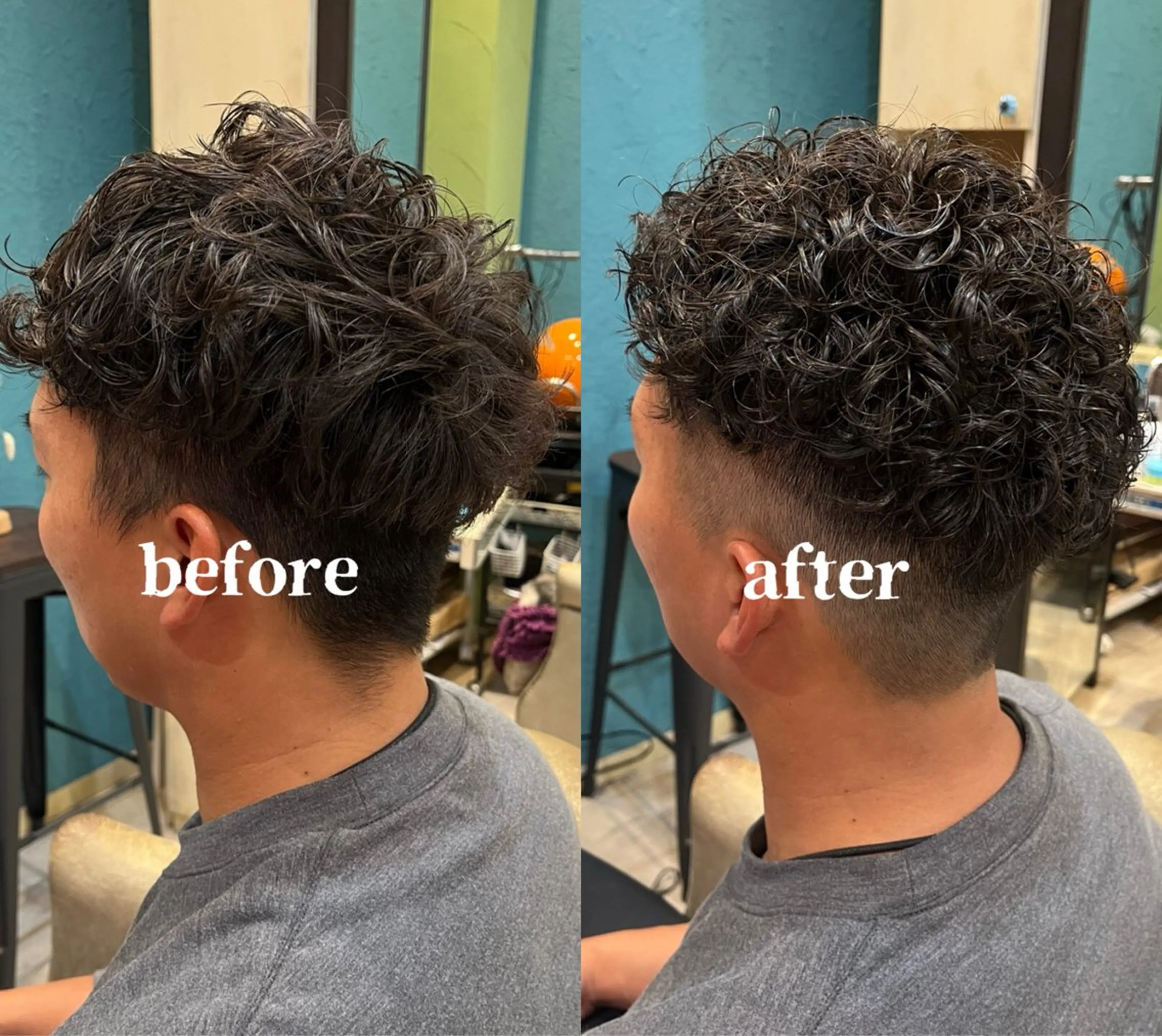 パーマ メンズ カット パーマ 塚崎 日和のヘアスタイル