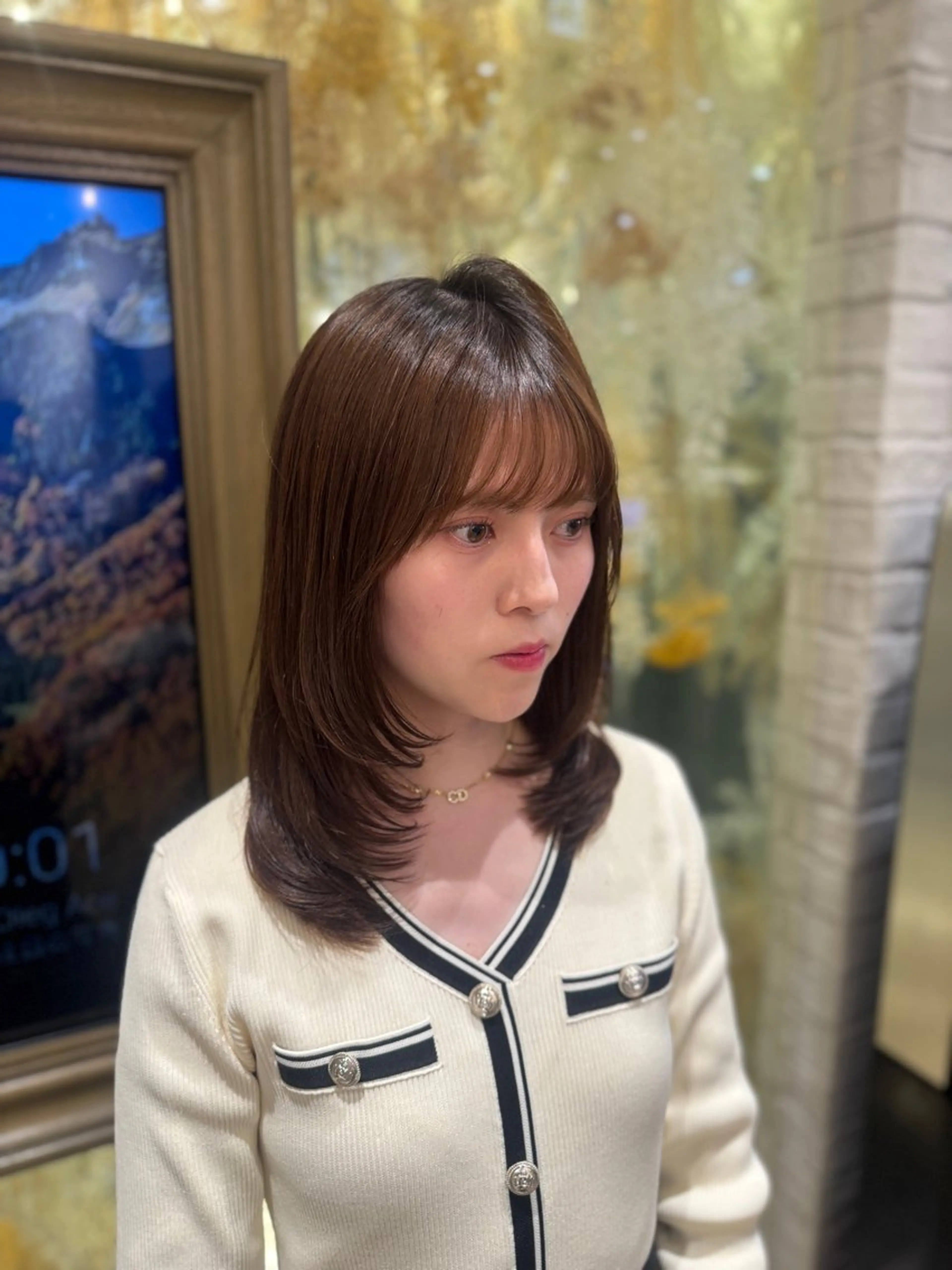 ミディアム ミディアムレイヤー レイヤーカット TiffaGINZA /Momokaのヘアスタイル