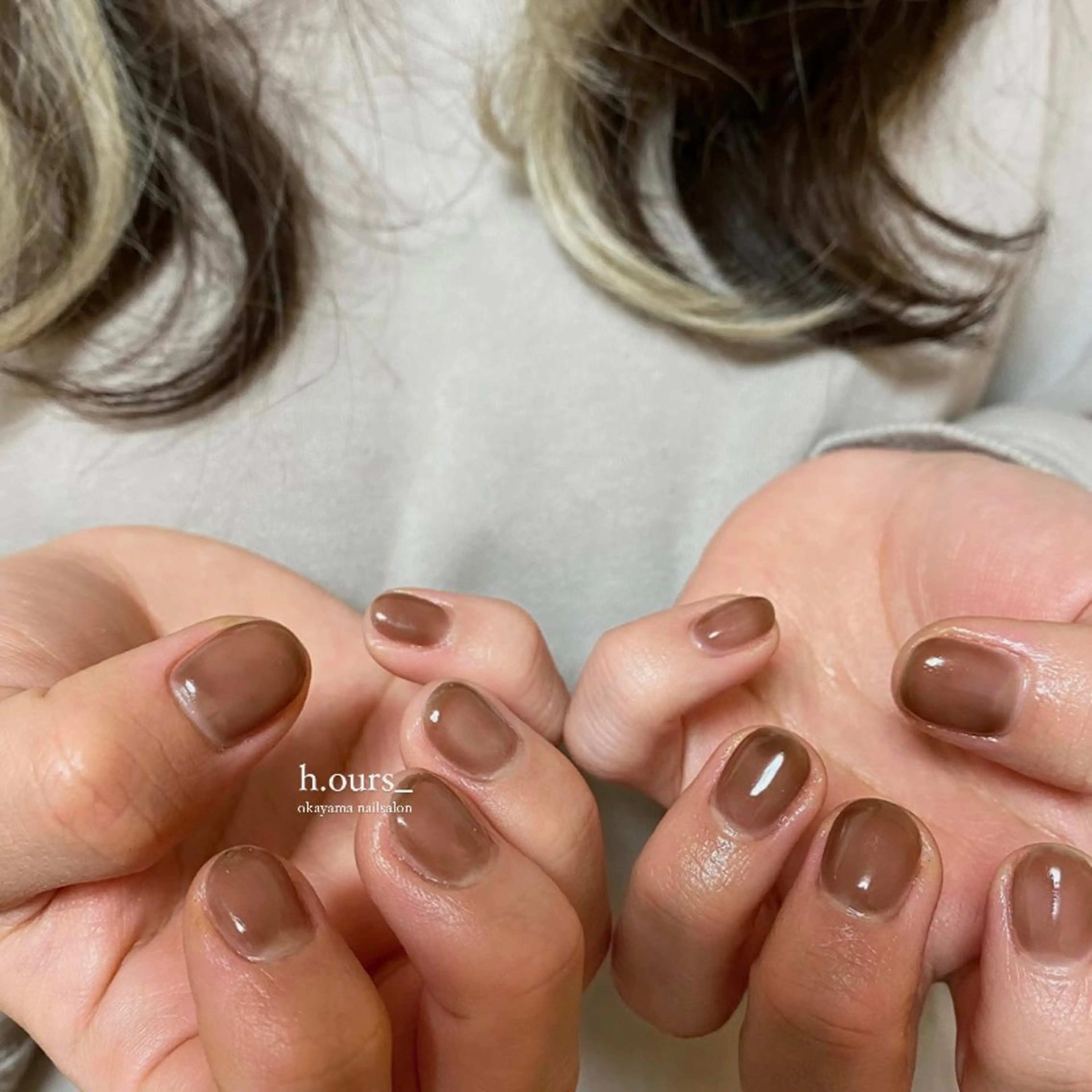 ネイル オフィスネイル ワンカラーネイル シンプルネイル h.ours _のネイルデザイン