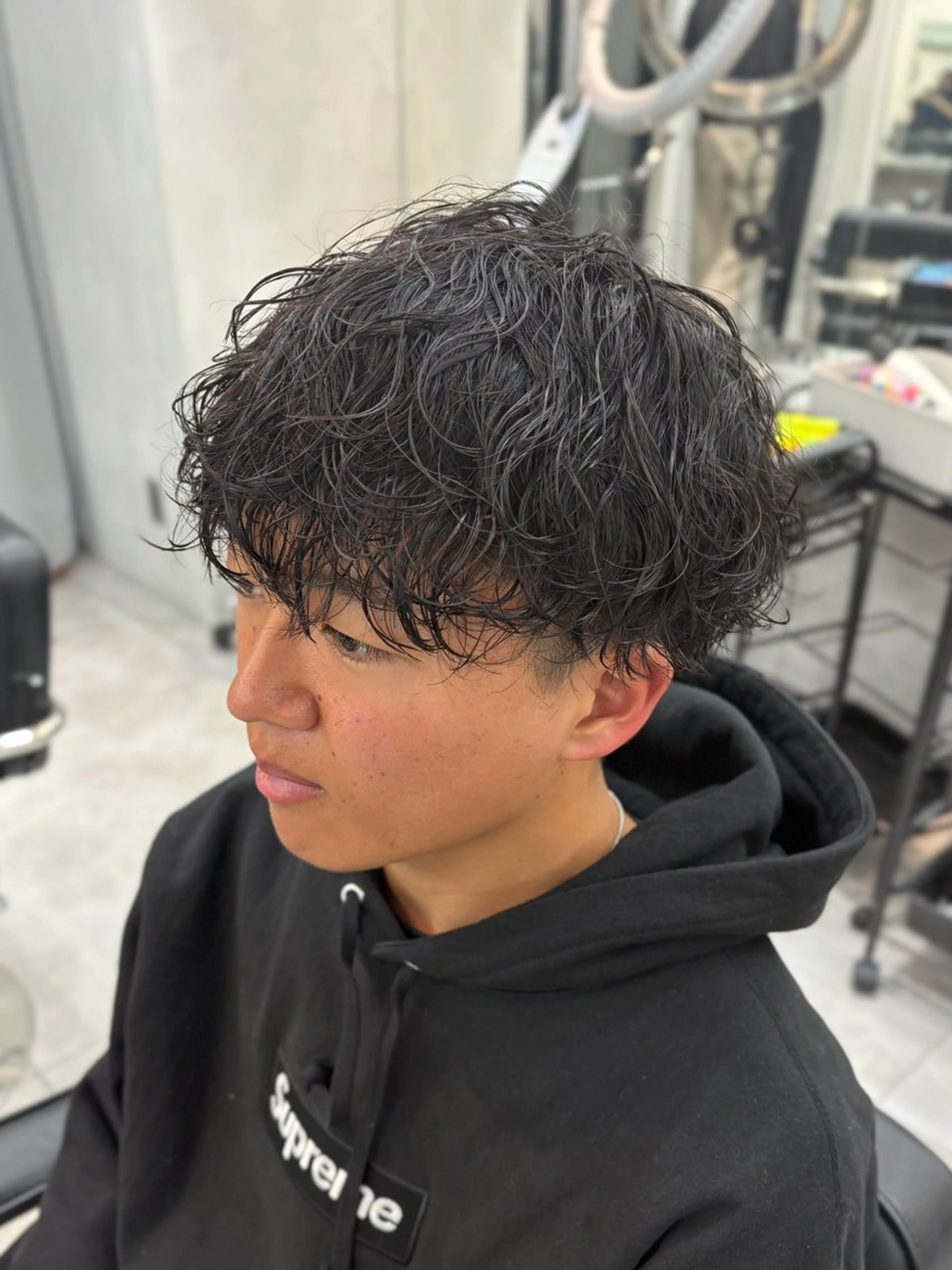 ショート パーマ メンズ メンズパーマ 波巻きパーマ スパイラルパーマ カット パーマ 大宮/メンズパーマ /田中智のヘアスタイル