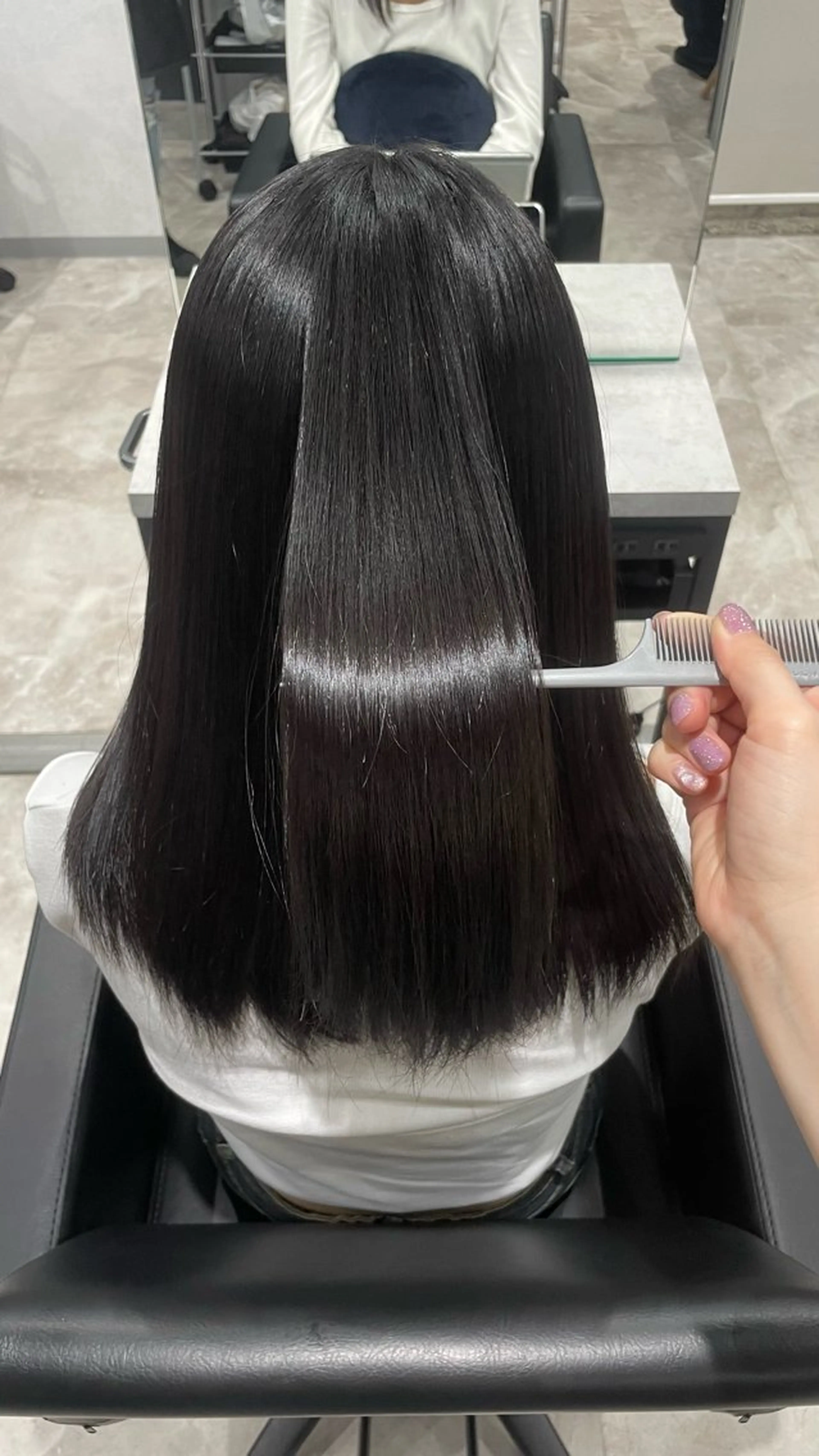 ミディアム 縮毛矯正 neo.所属・🎀neo.RIN/ 透け感艶カラー🎀のヘアスタイル