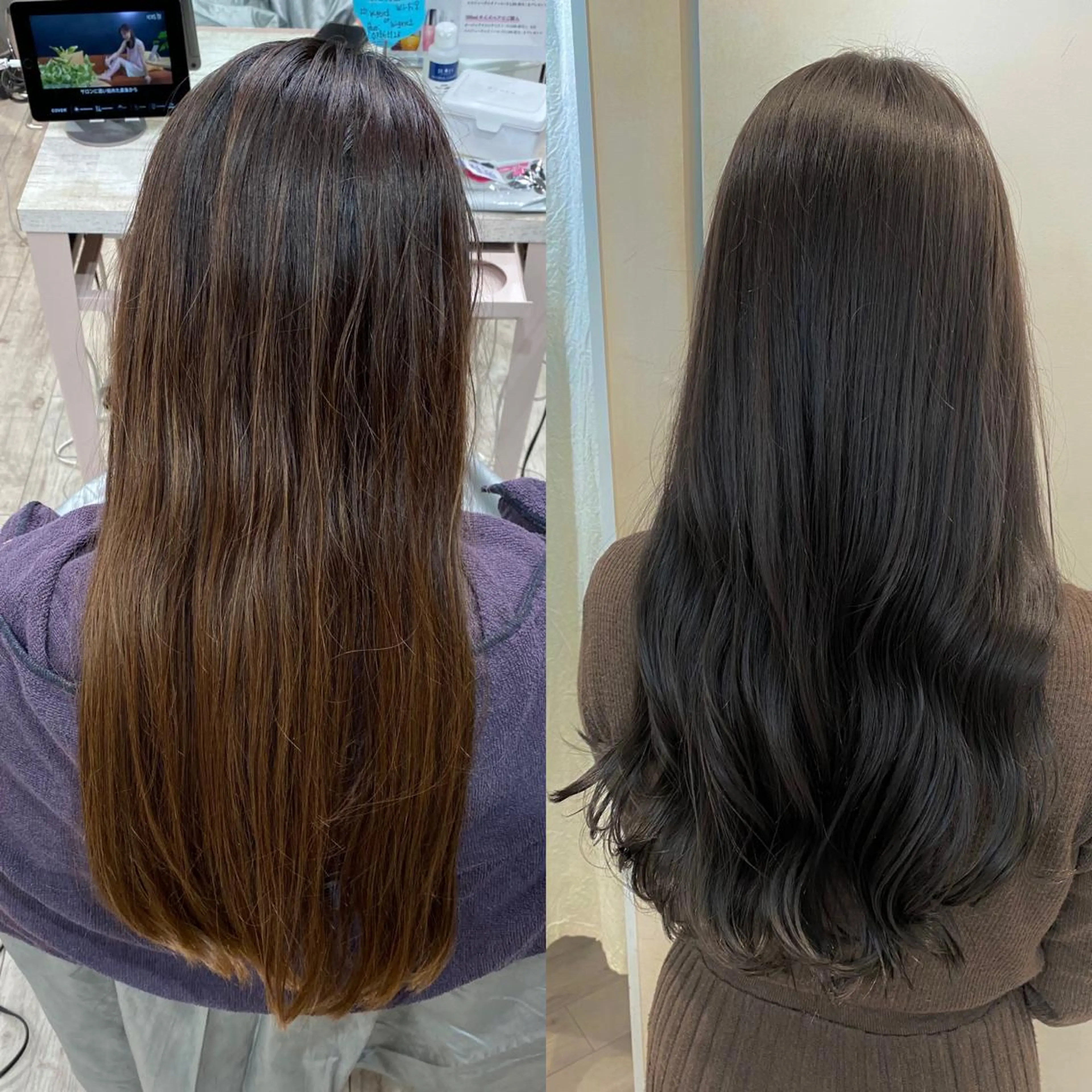 ロング カラー 顔まわりカット🌟 くびれヘア/寺門遥輝のヘアスタイル