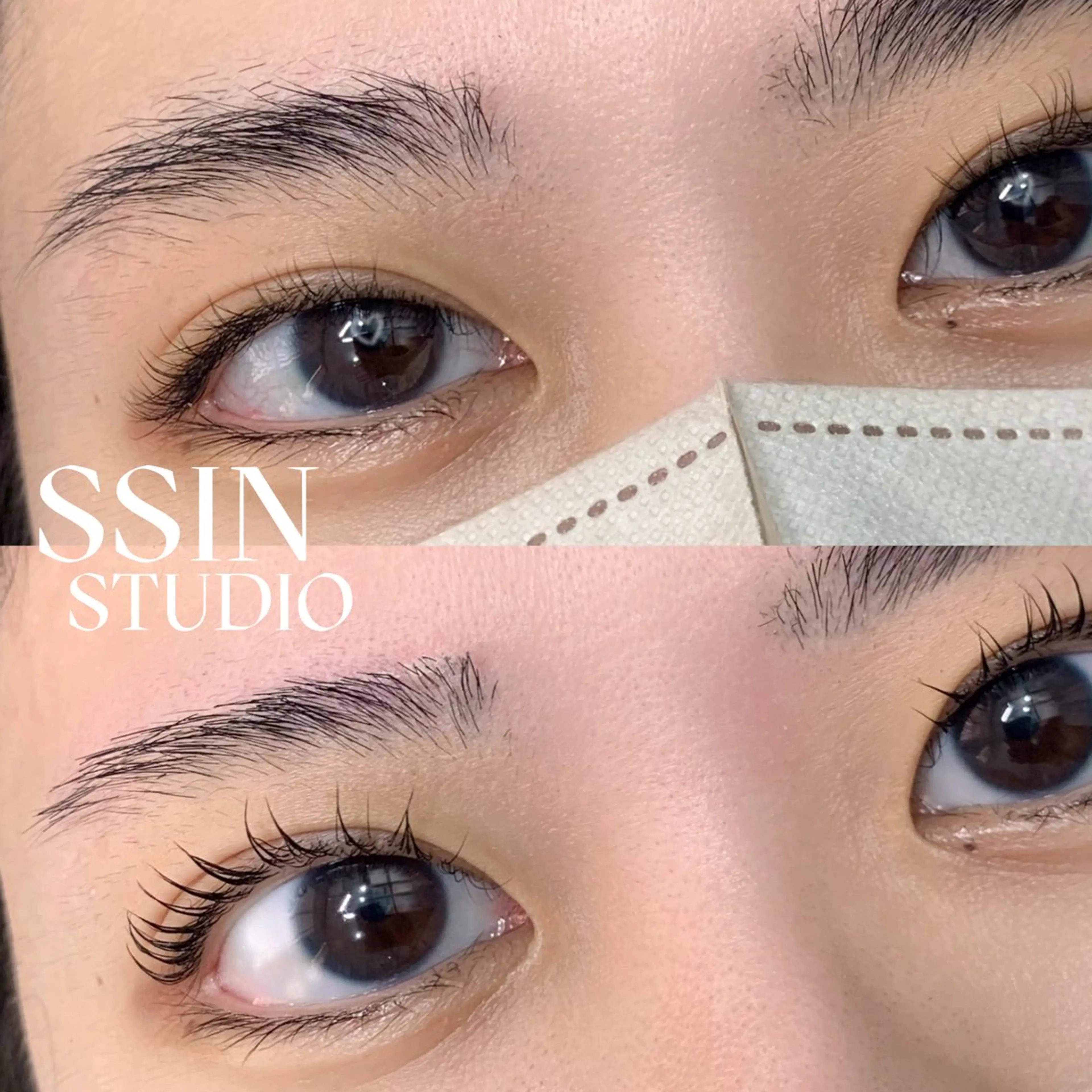 マツエク・マツパ ナチュラル 一重×まつ毛パーマ SSIN　STUDIO岡山店所属・SSIN岡山｜ 眉まつ専門店🌸のマツエク・マツパデザイン