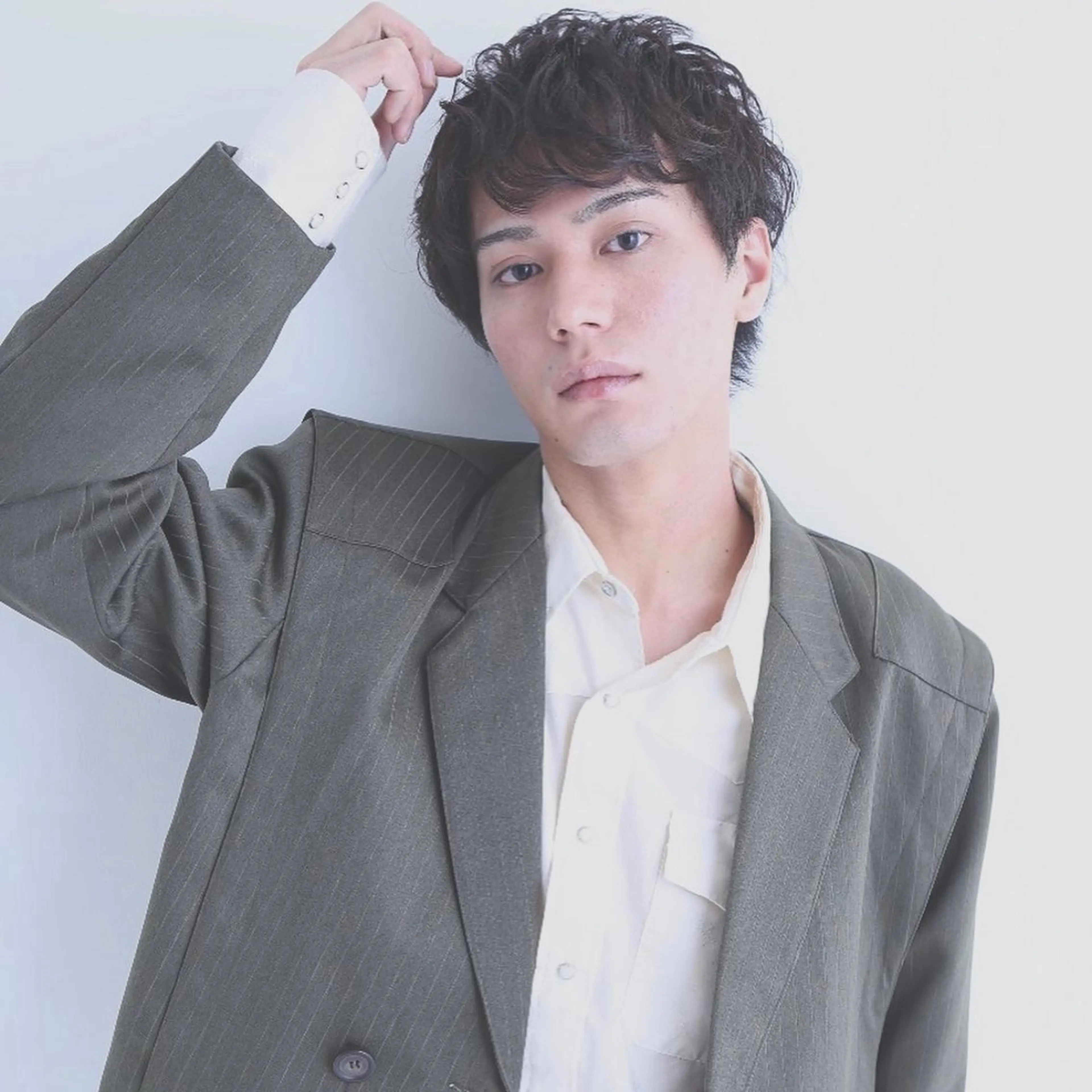 パーマ メンズ マッシュ 稲村 直也のヘアスタイル