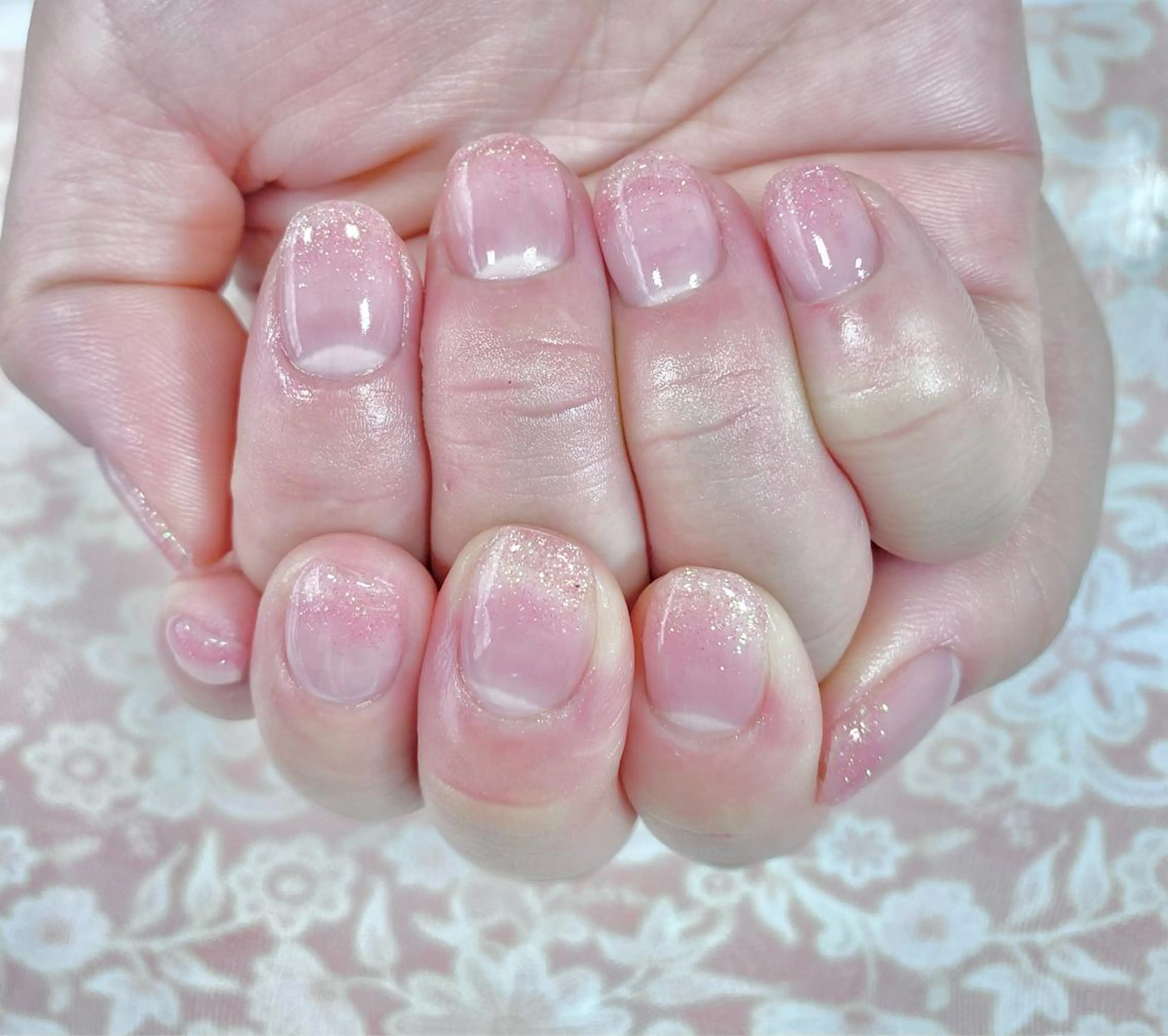 ネイル グラデーション ラメ(グリッター) ラメグラデーション AlohaKapi Kazueのネイルデザイン