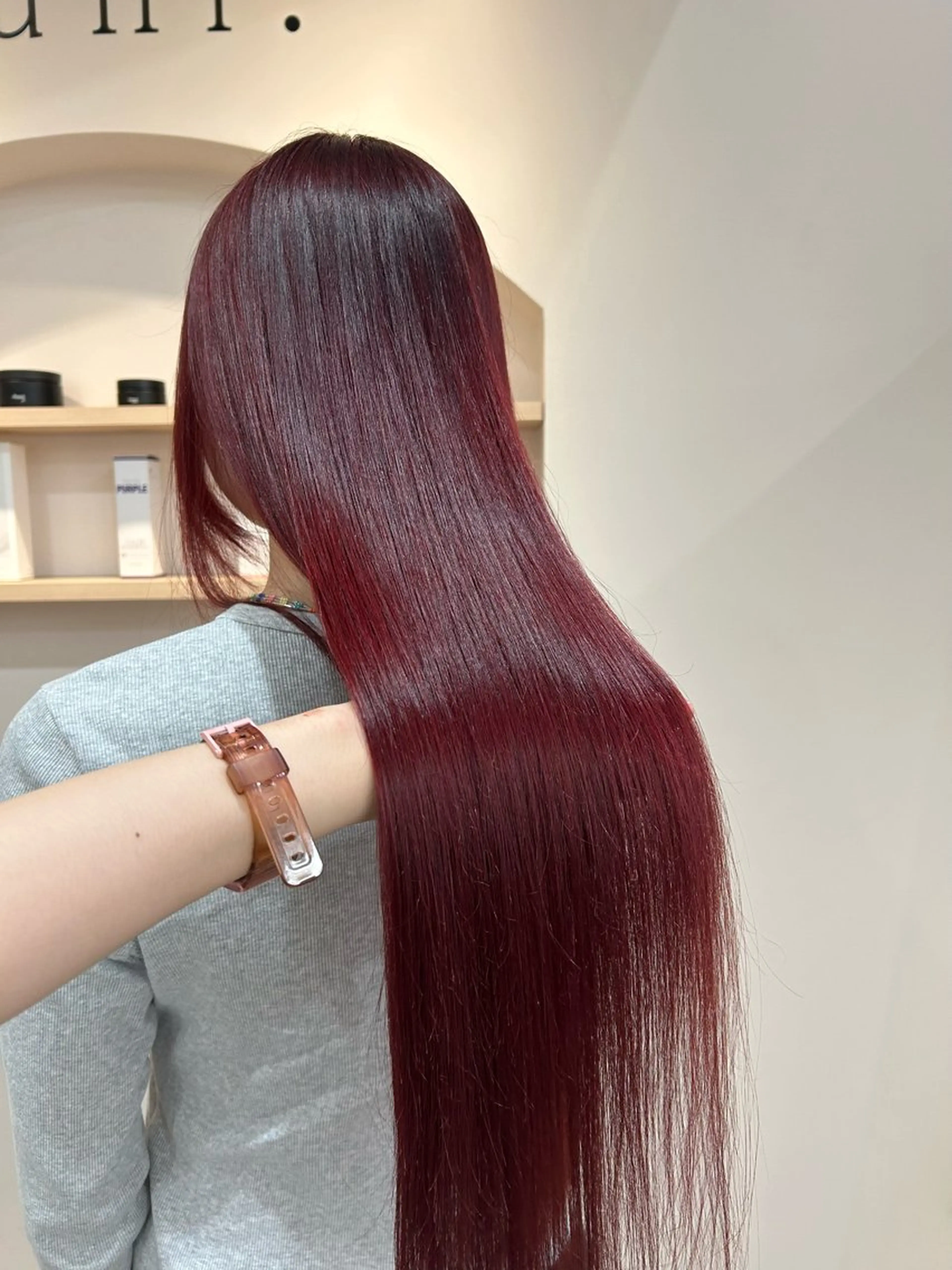 ロング カラー レッドカラー ヘアカラー トリートメント 透明感/ダブルカラー /🌸ERI🌸のヘアスタイル