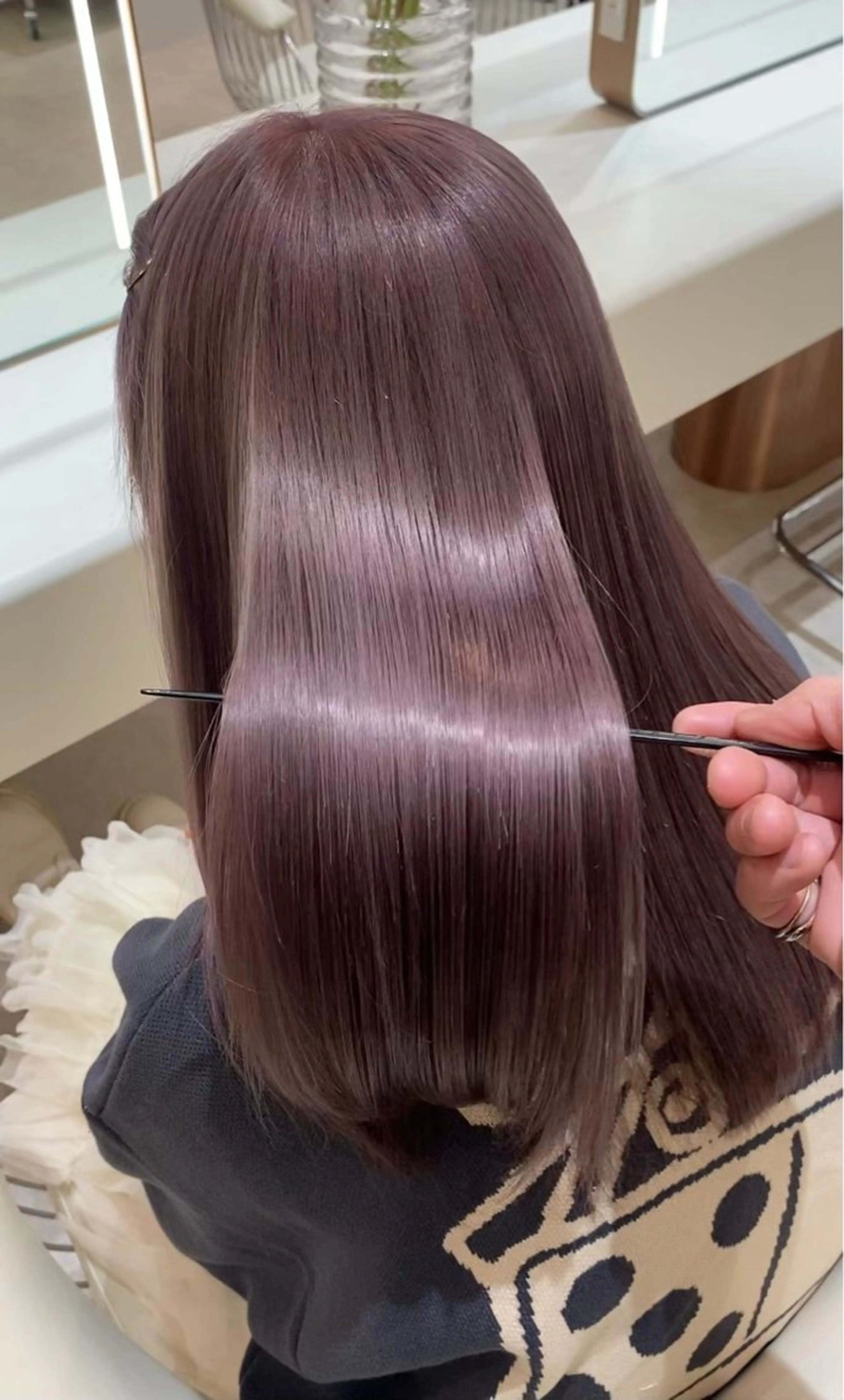 ロング カラー 縮毛矯正 トリートメント 艶髪レイヤー AZUSAのヘアスタイル