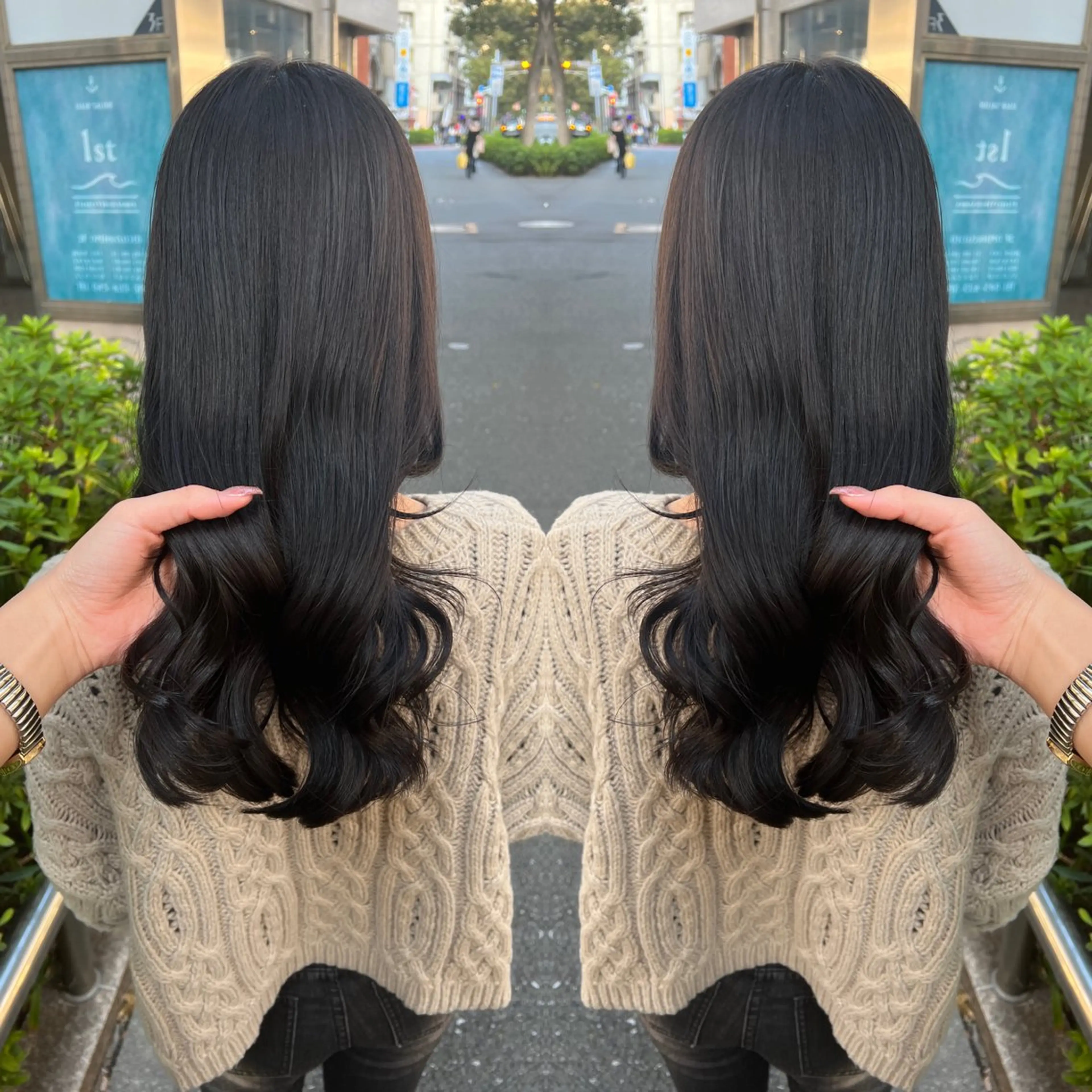 ロング カラー ヘアカラー トリートメント ハイライト/レイヤー /ハイトーン/AOIのヘアスタイル