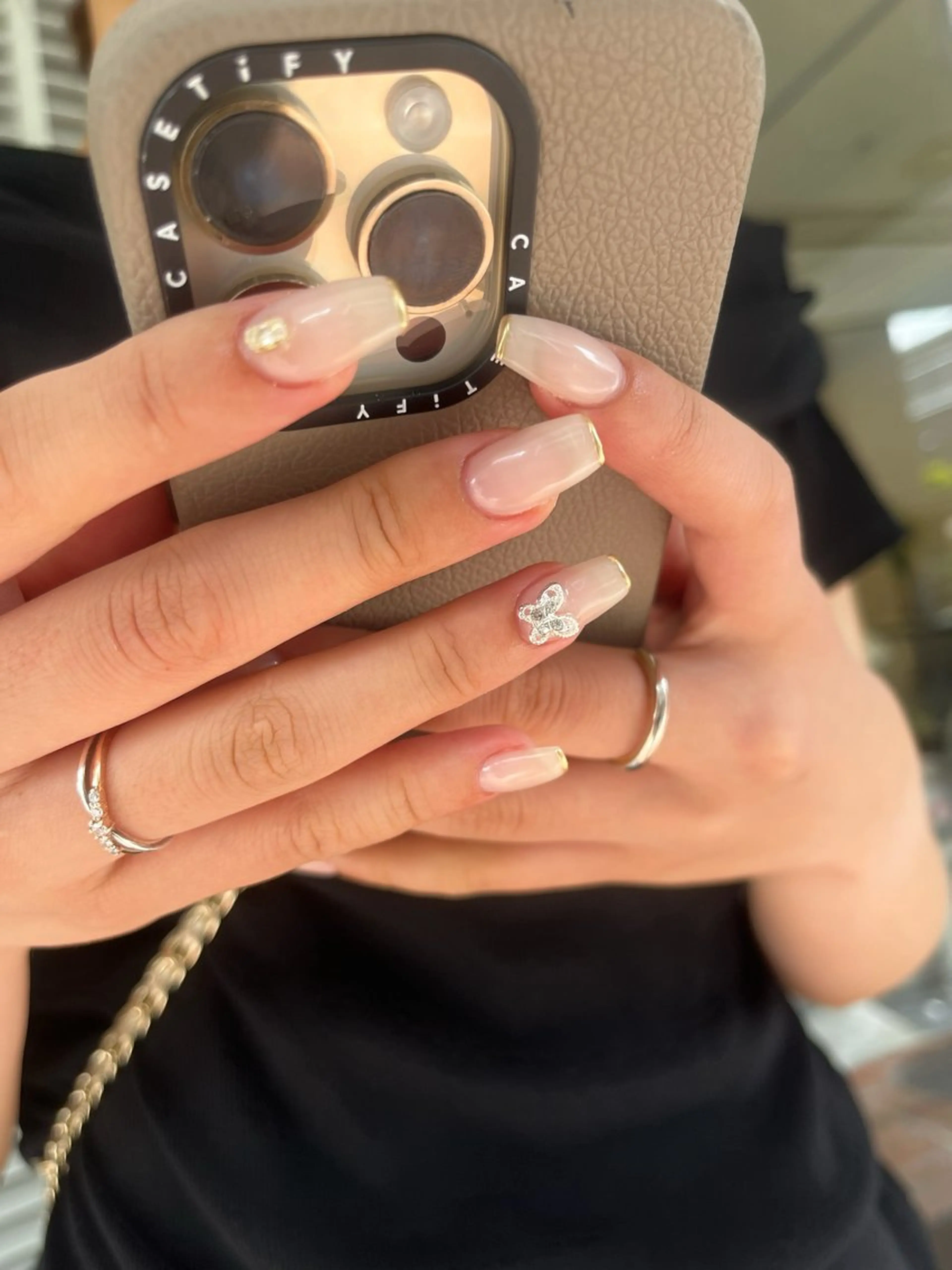 ネイル フレンチネイル ミラーネイル ストーンネイル ballie／小野原 なつみのネイルデザイン