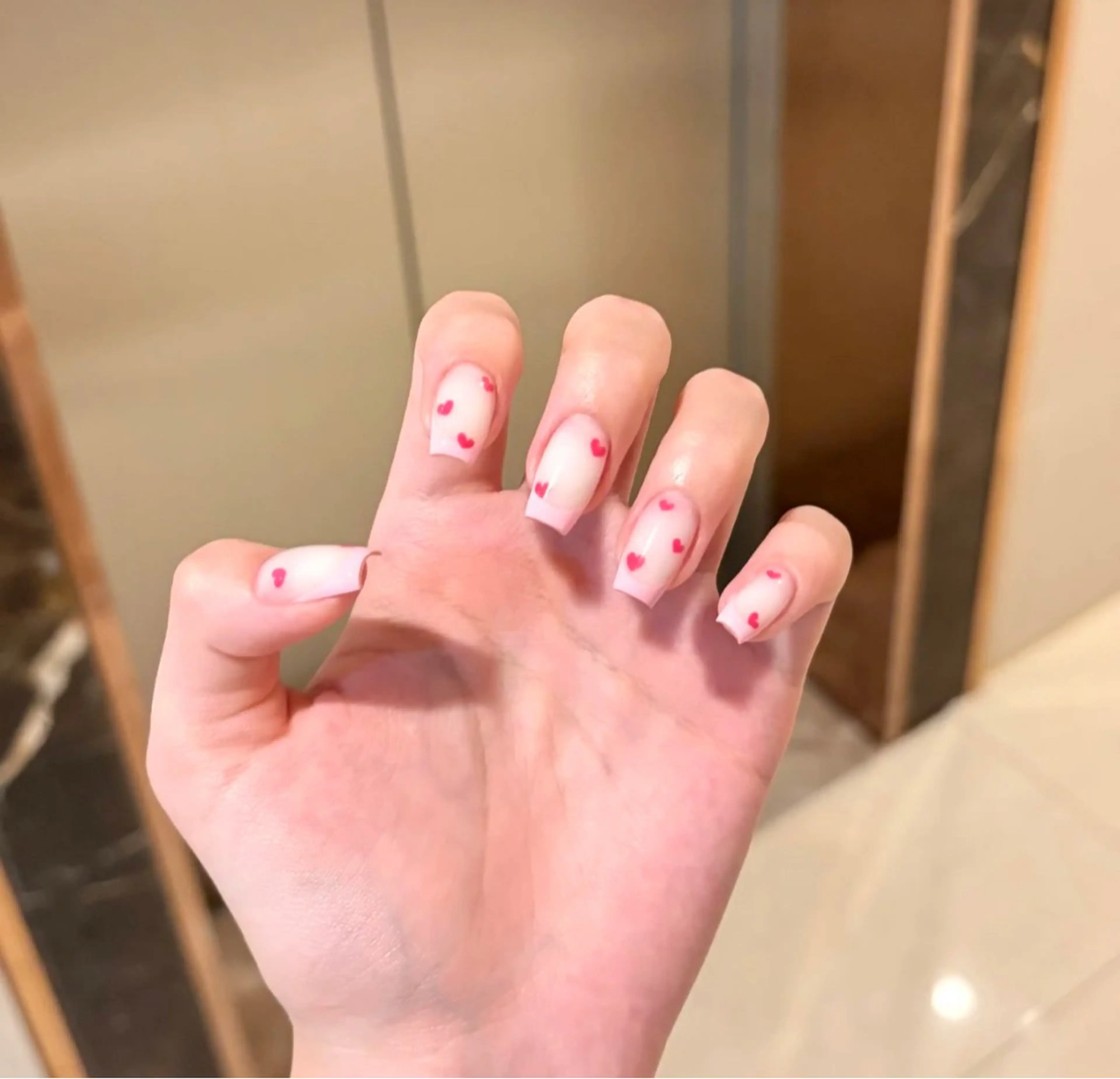 ネイル アートネイル オーロラネイル チークネイル フレンチネイル ガラスフレンチ ハンドネイル 🎀🎀YooLi Nail Salonのネイルデザイン
