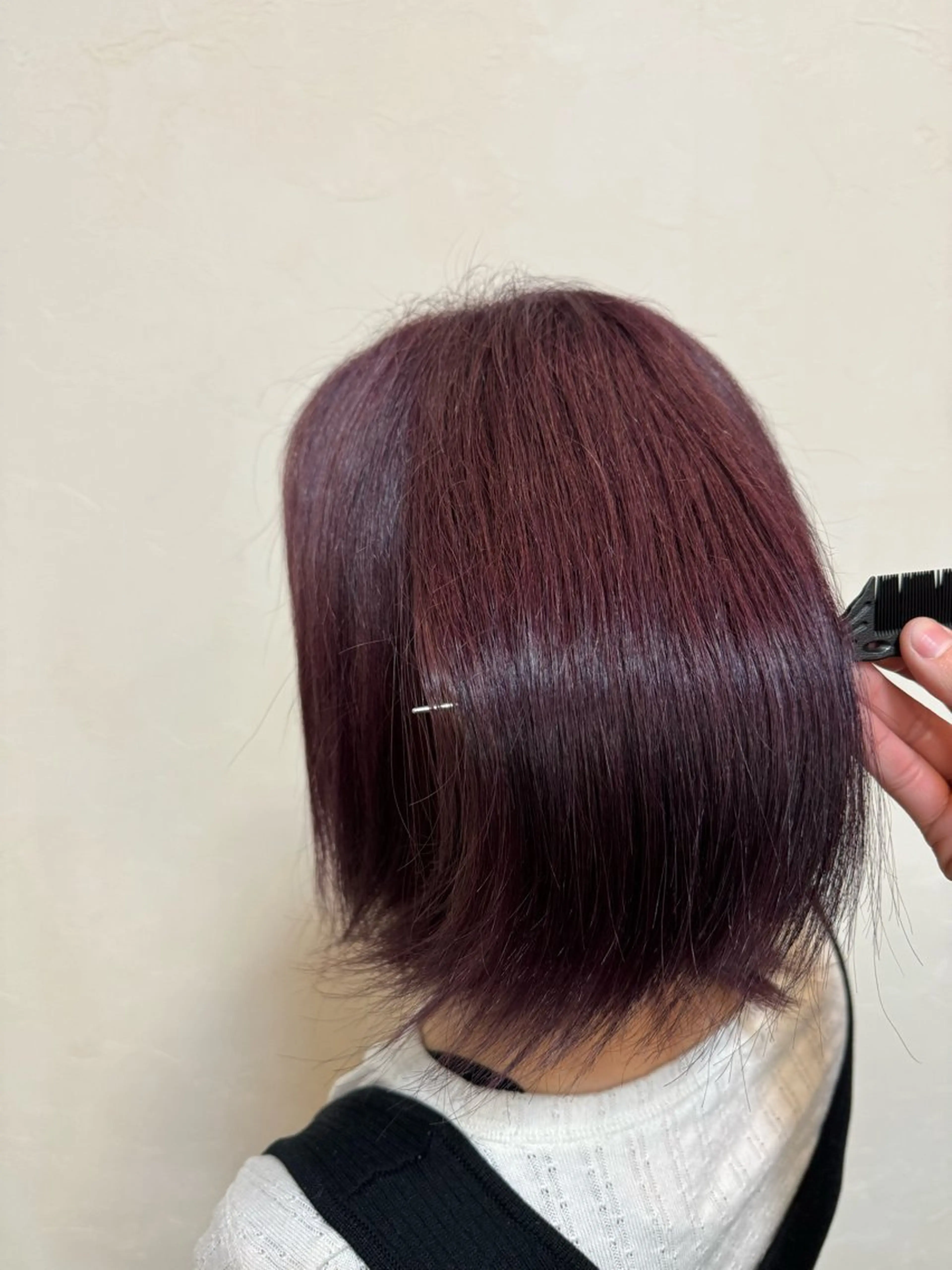 ミディアム カラー 亀田 未有のヘアスタイル