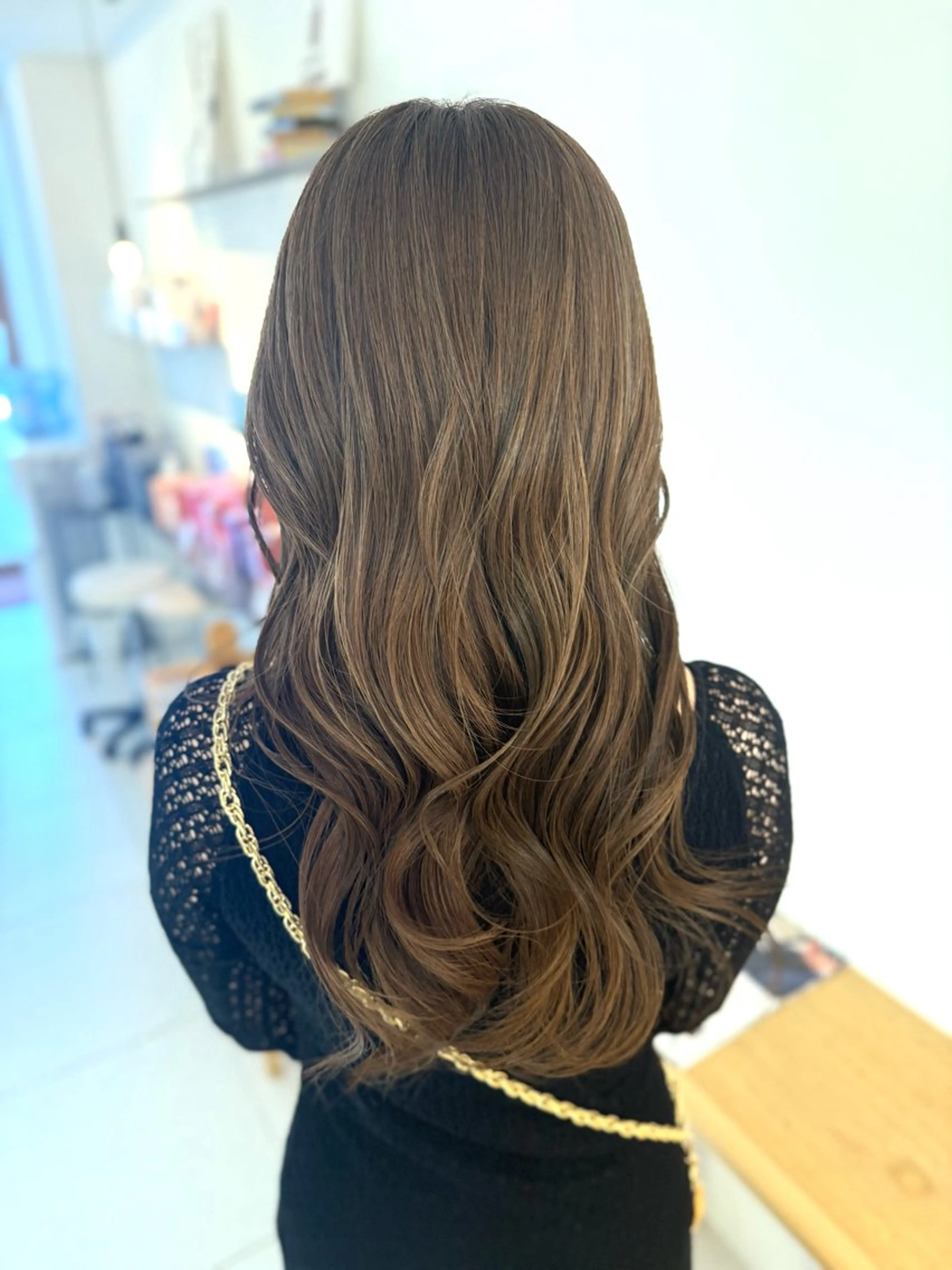 ロング カラー カット ヘアカラー トリートメント 安永 涼のヘアスタイル