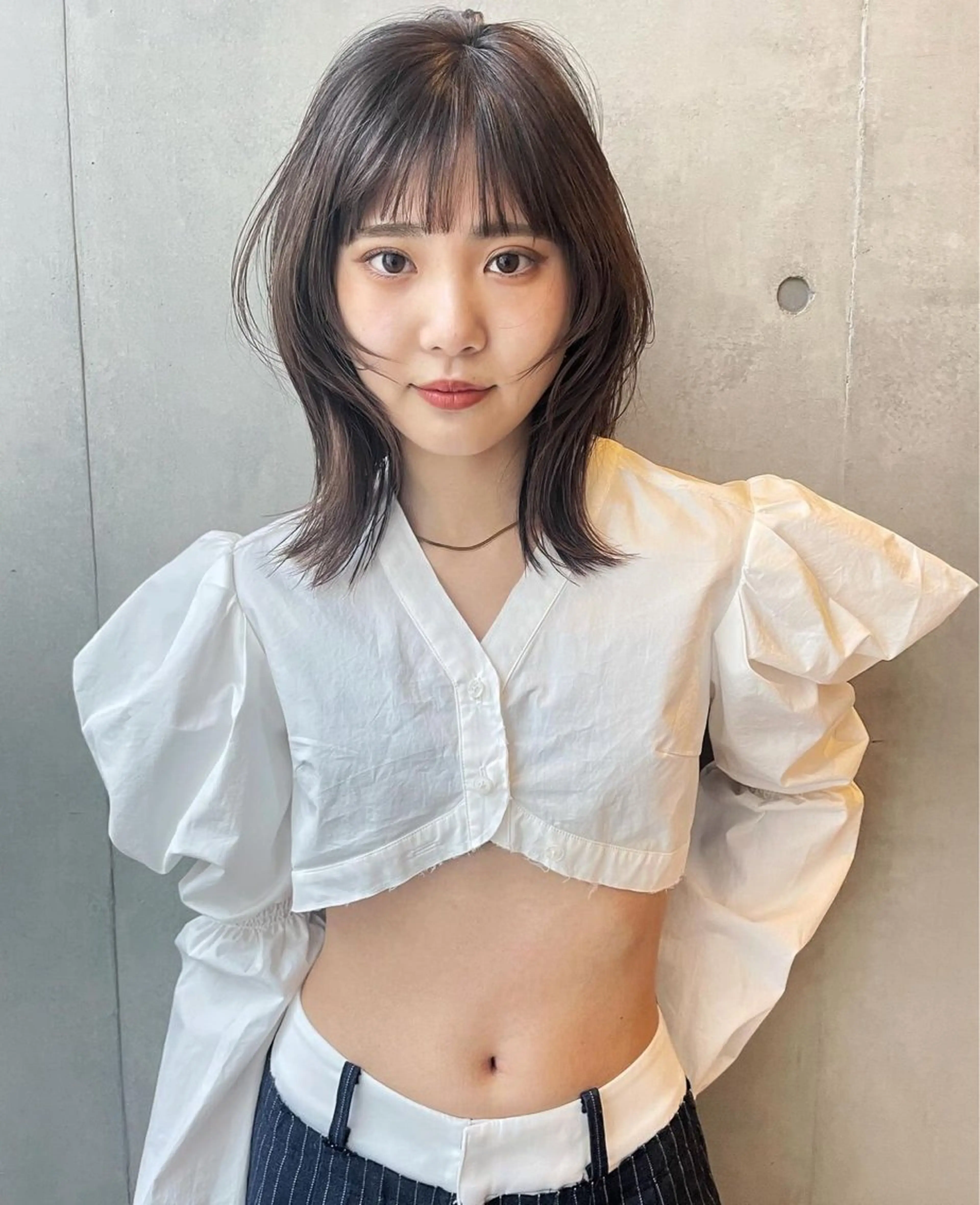 ミディアム カラー カット 🎀優姫 🎀  韓国レイヤーのヘアスタイル