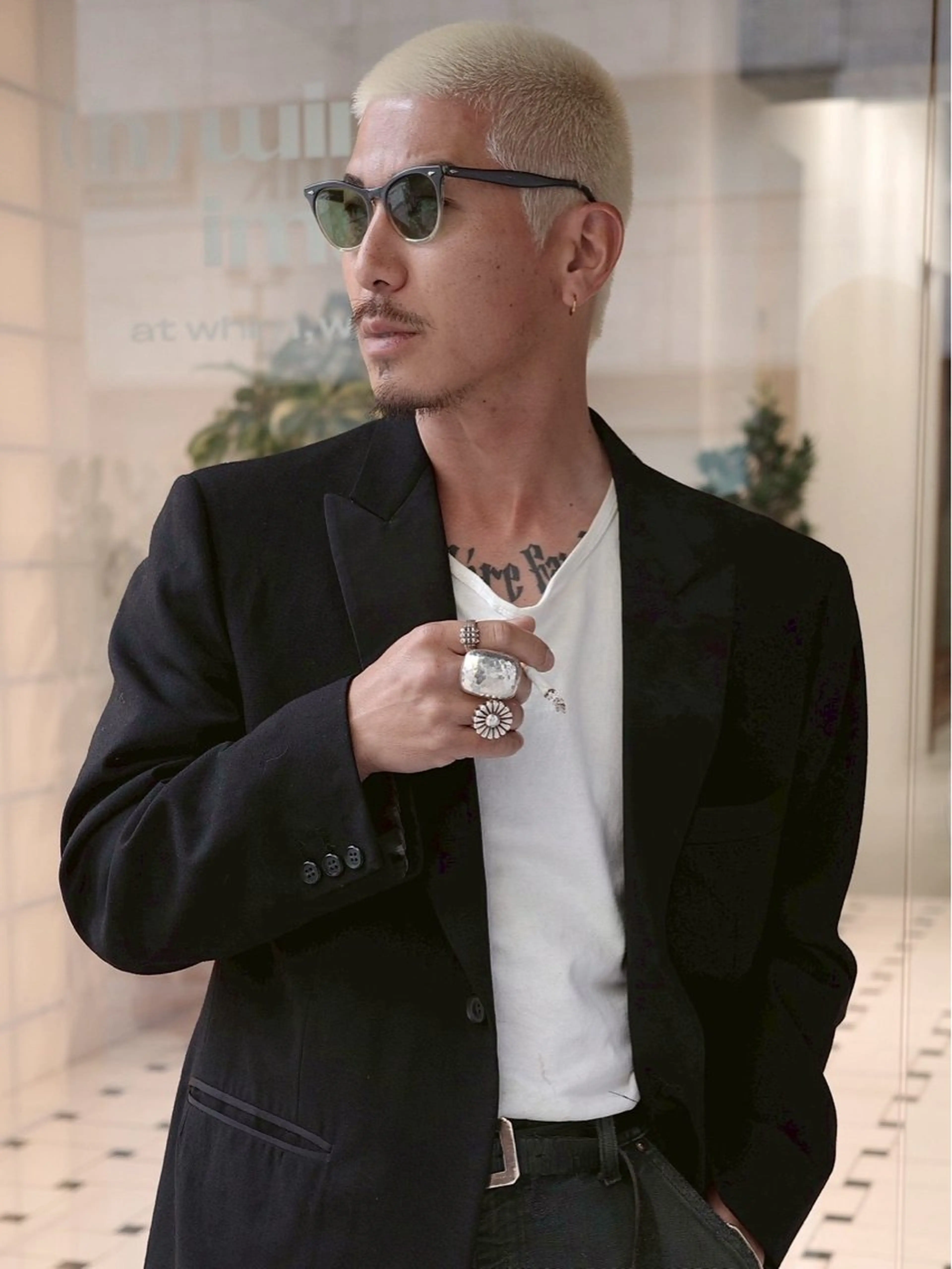 ショート メンズ カット ヘアカラー (h)wim ウィムのヘアスタイル