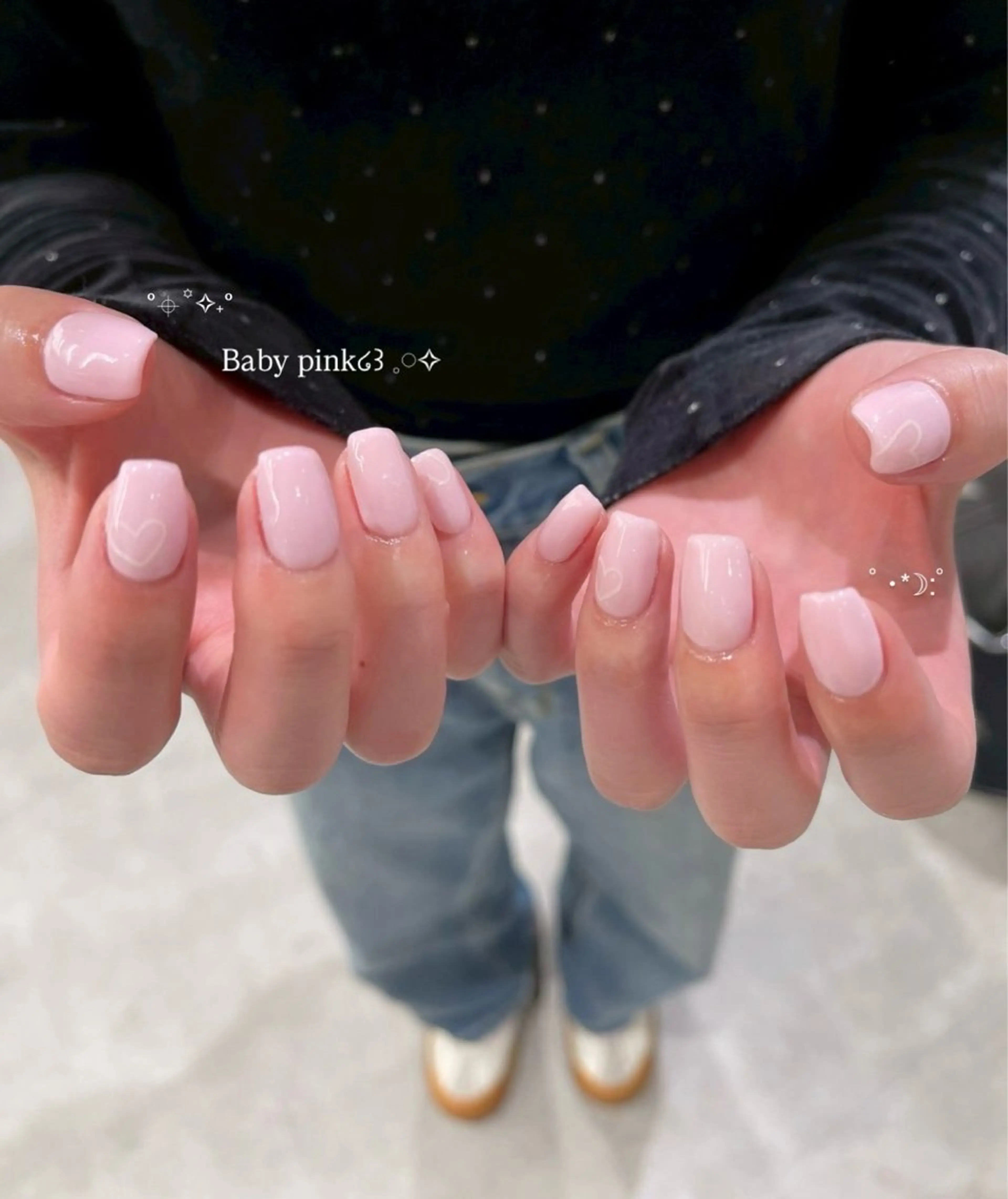 【パラジェル使用🎀】ネイルワンカラー　シール、パーツの持ち込み◯ ⚠︎オフあり要相談の写真