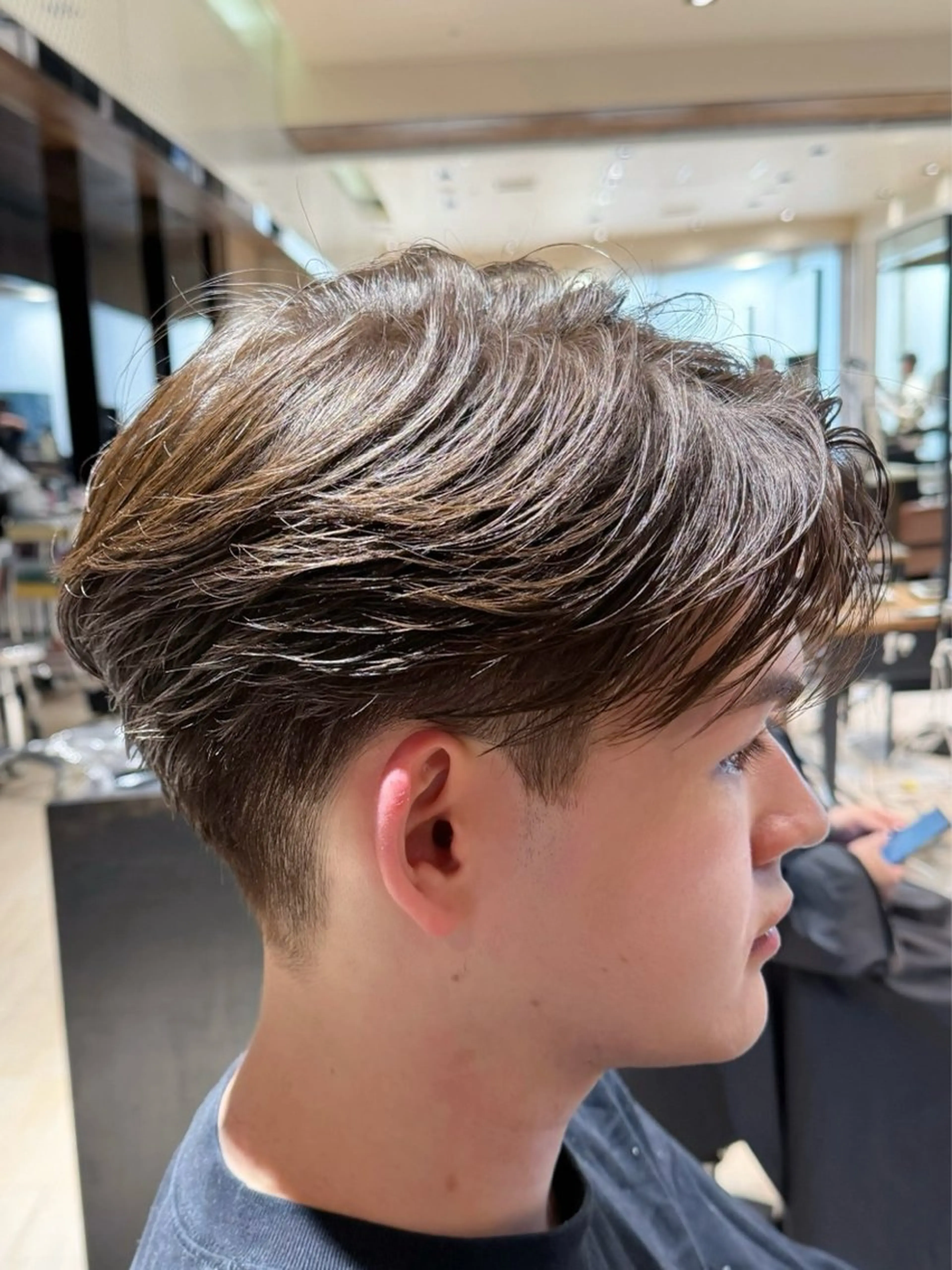 ショート パーマ メンズ フェザーパーマ メンズパーマ 刈り上げ カット パーマ トリートメント ニュアンスパーマ/ フェザーパーマ/平木のヘアスタイル