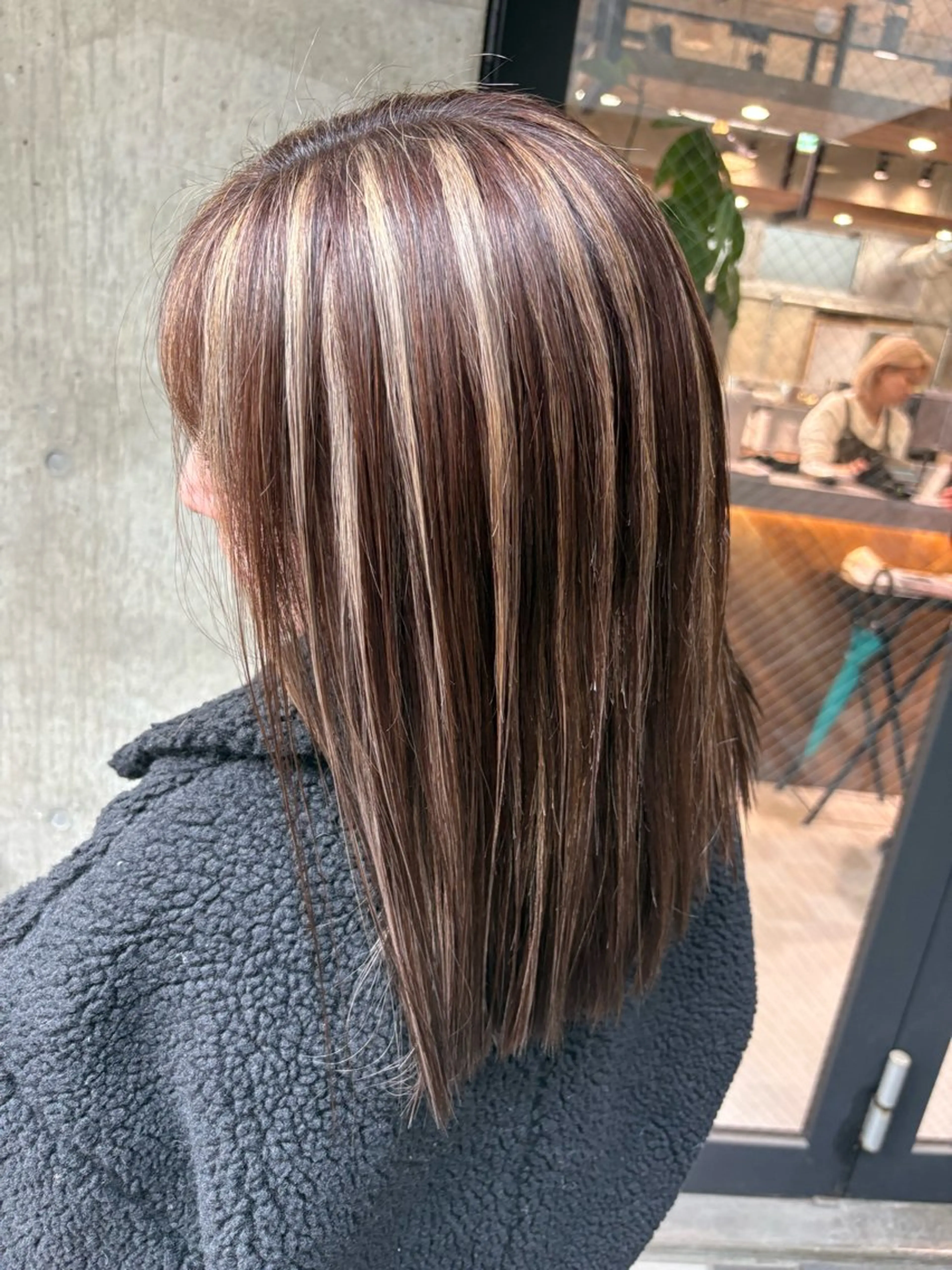 ミディアム カラー ブリーチ ハイライトカラー ハイライト ヘアカラー ♡ハイライトカラー shinri♡のヘアスタイル