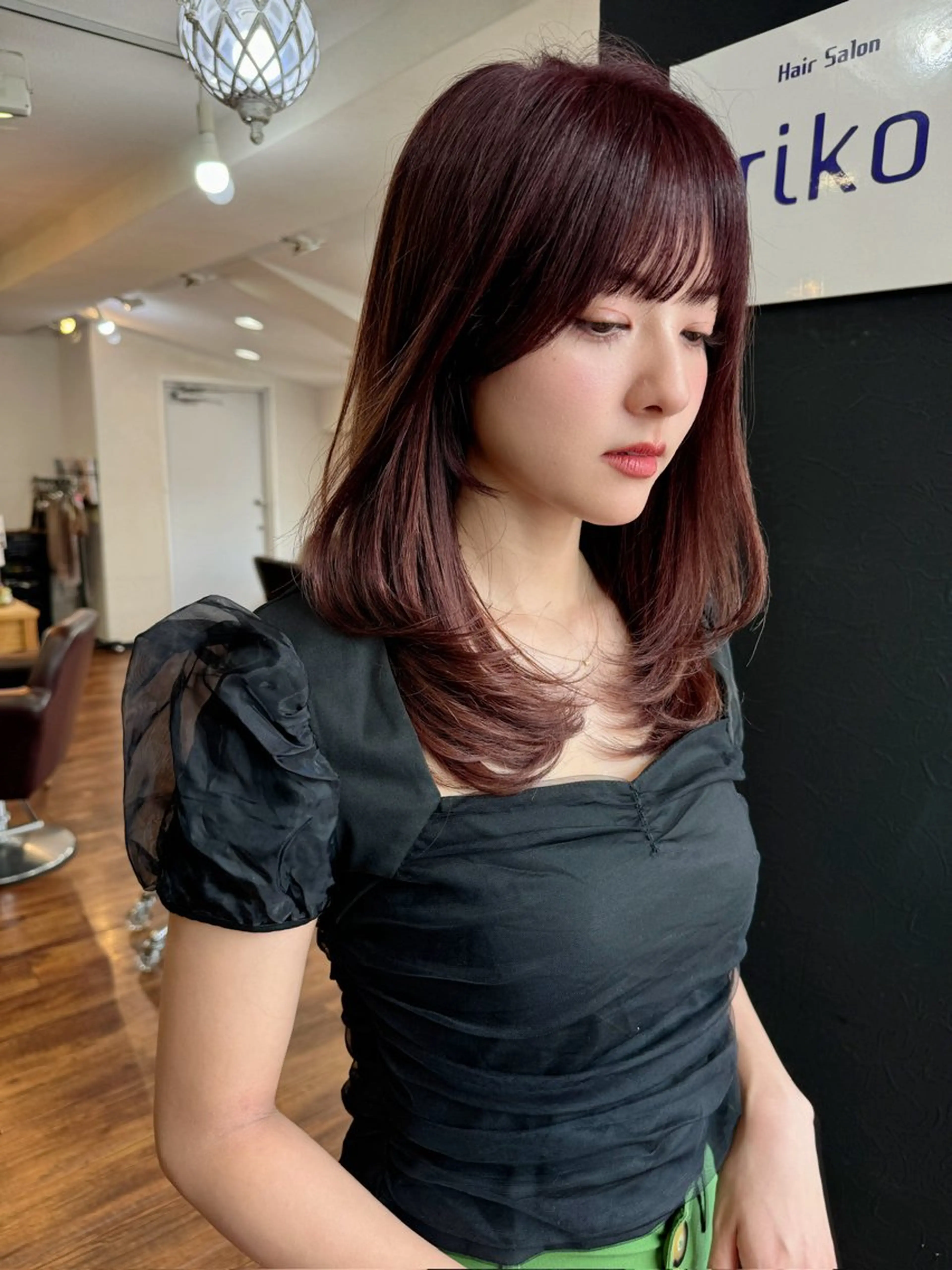 セミロング カラー 似合わせレイヤー 🇰🇷荒木洋文のヘアスタイル