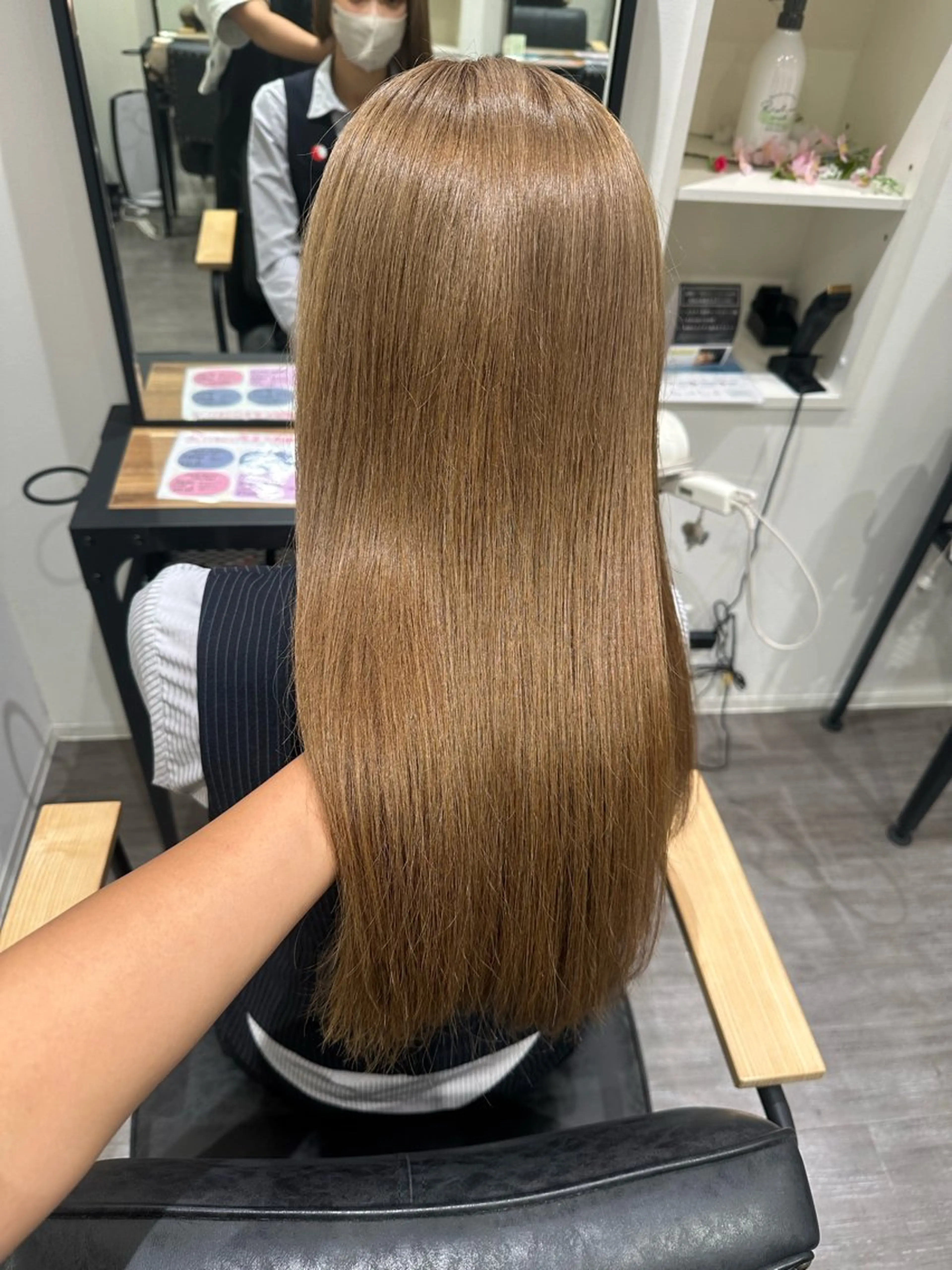 ロング カラー ベージュカラー ブリーチ ミルクティーベージュ カット ヘアカラー トリートメント 艶髪レイヤー上田 紗也🇰🇷💗のヘアスタイル