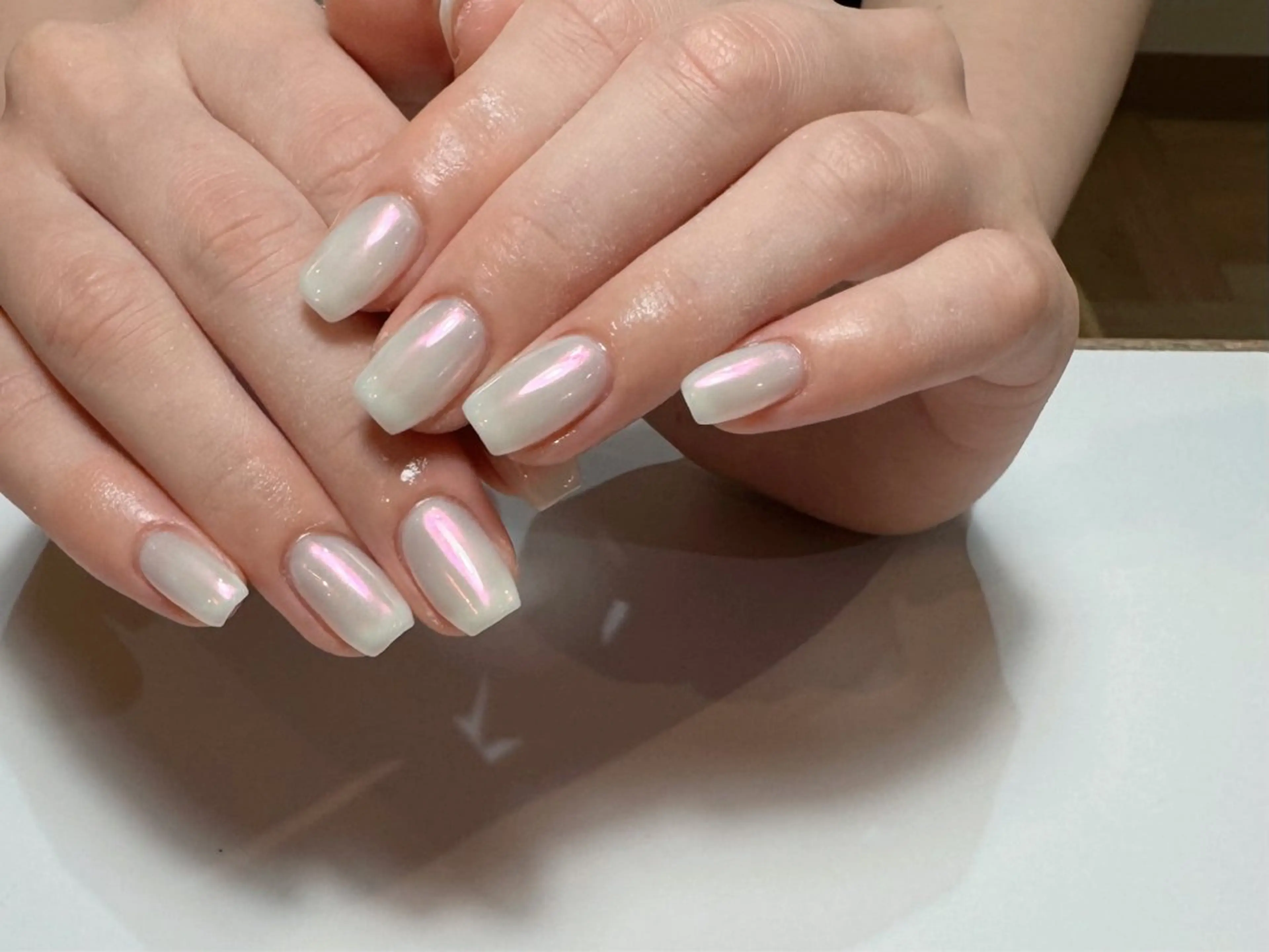 オフなしオーロラ/ミラー/シアーミラーワンカラー🪞✨ドライケア込みの写真