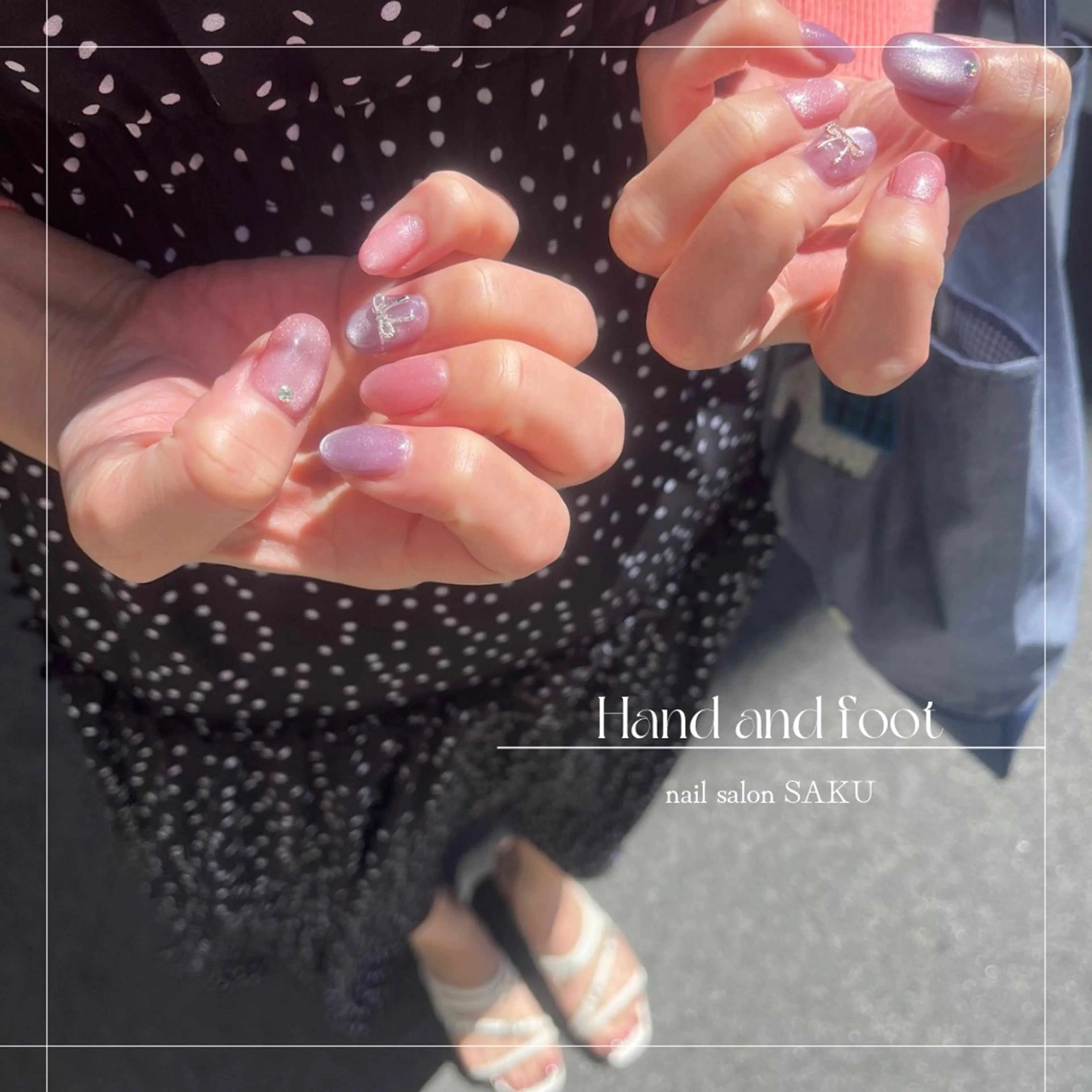 ネイル ニュアンスネイル シンプルネイル ハンドネイル SAKU nail 作島茜のネイルデザイン