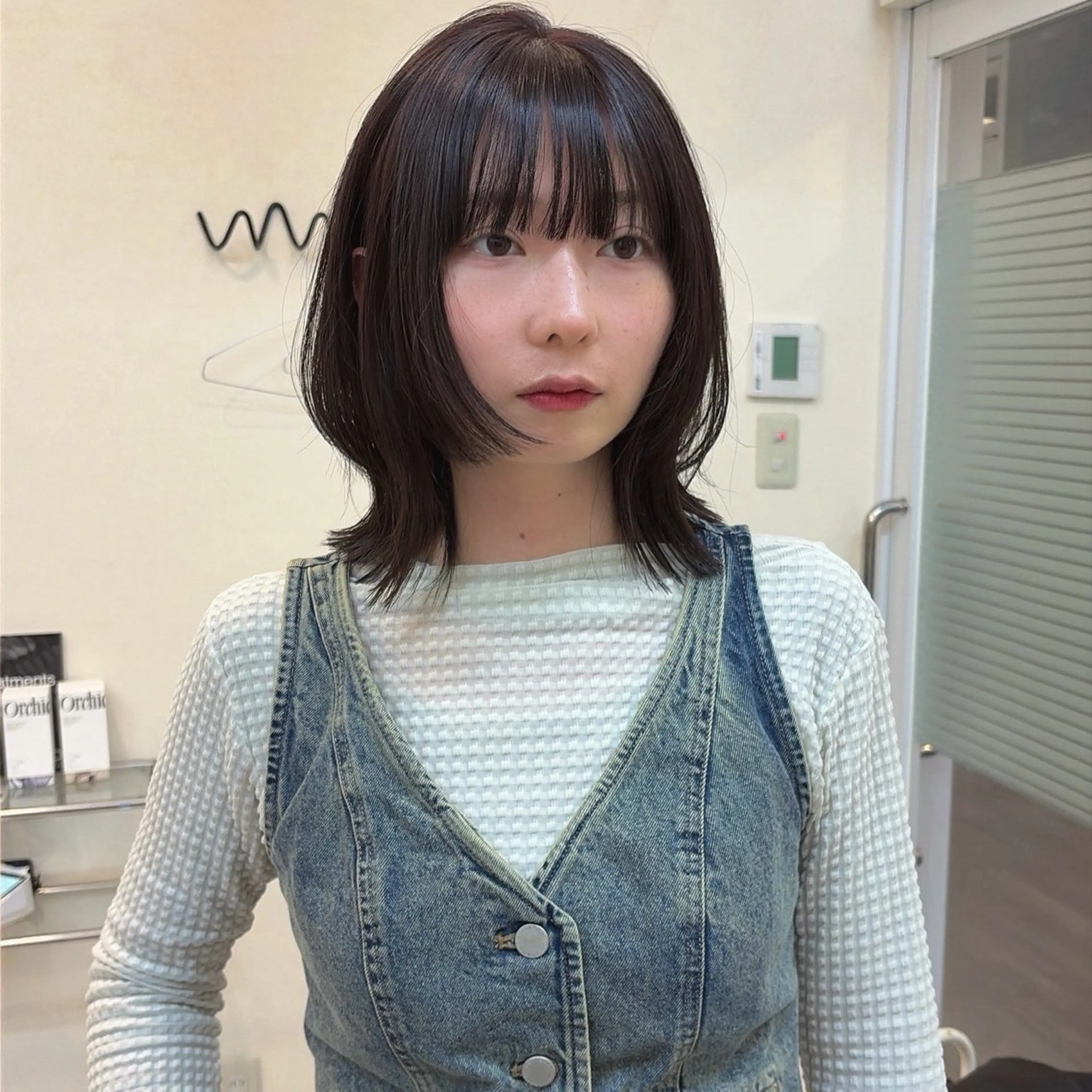 ミディアム カラー ヘアカラー ウルフ/ボブ/レイヤ ーカット◎ricoのヘアスタイル