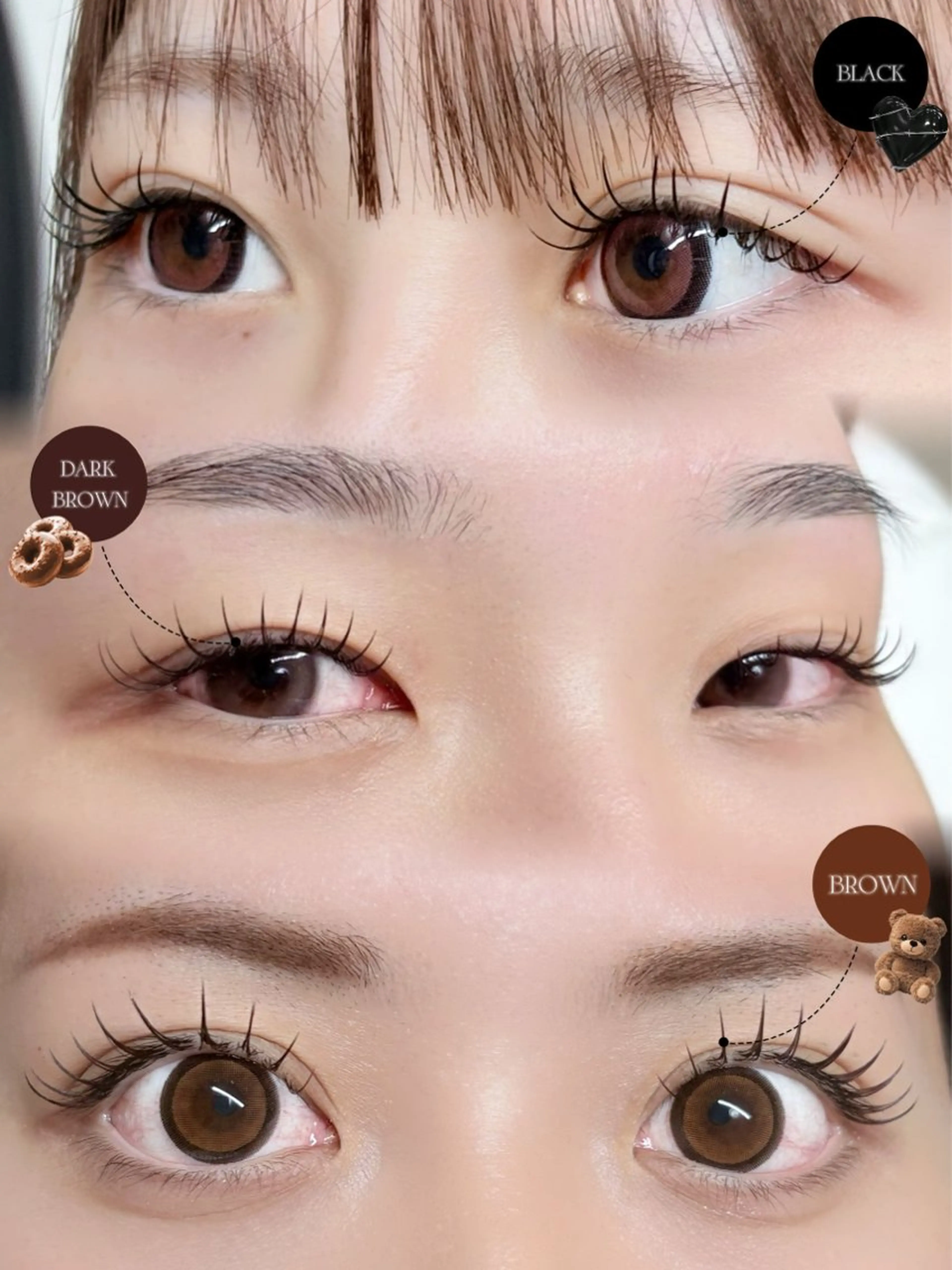 マツエク・マツパ カラーマツエク マツエク iBROW. 新越谷 田中 桃香のマツエク・マツパデザイン