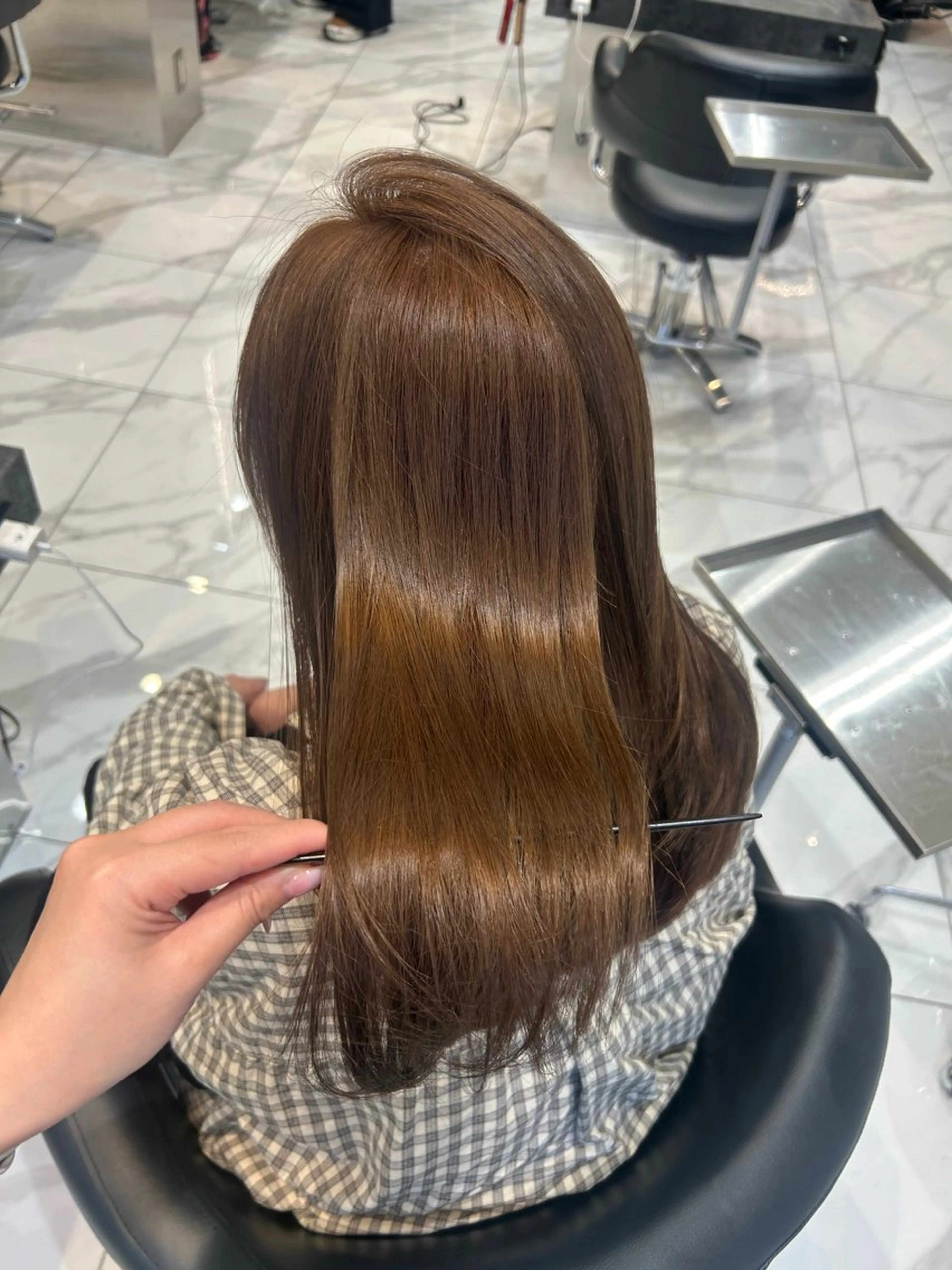 セミロング ヘアカラー トリートメント 銀座/韓国ヘア🤍 レイヤーAYUMIのヘアスタイル