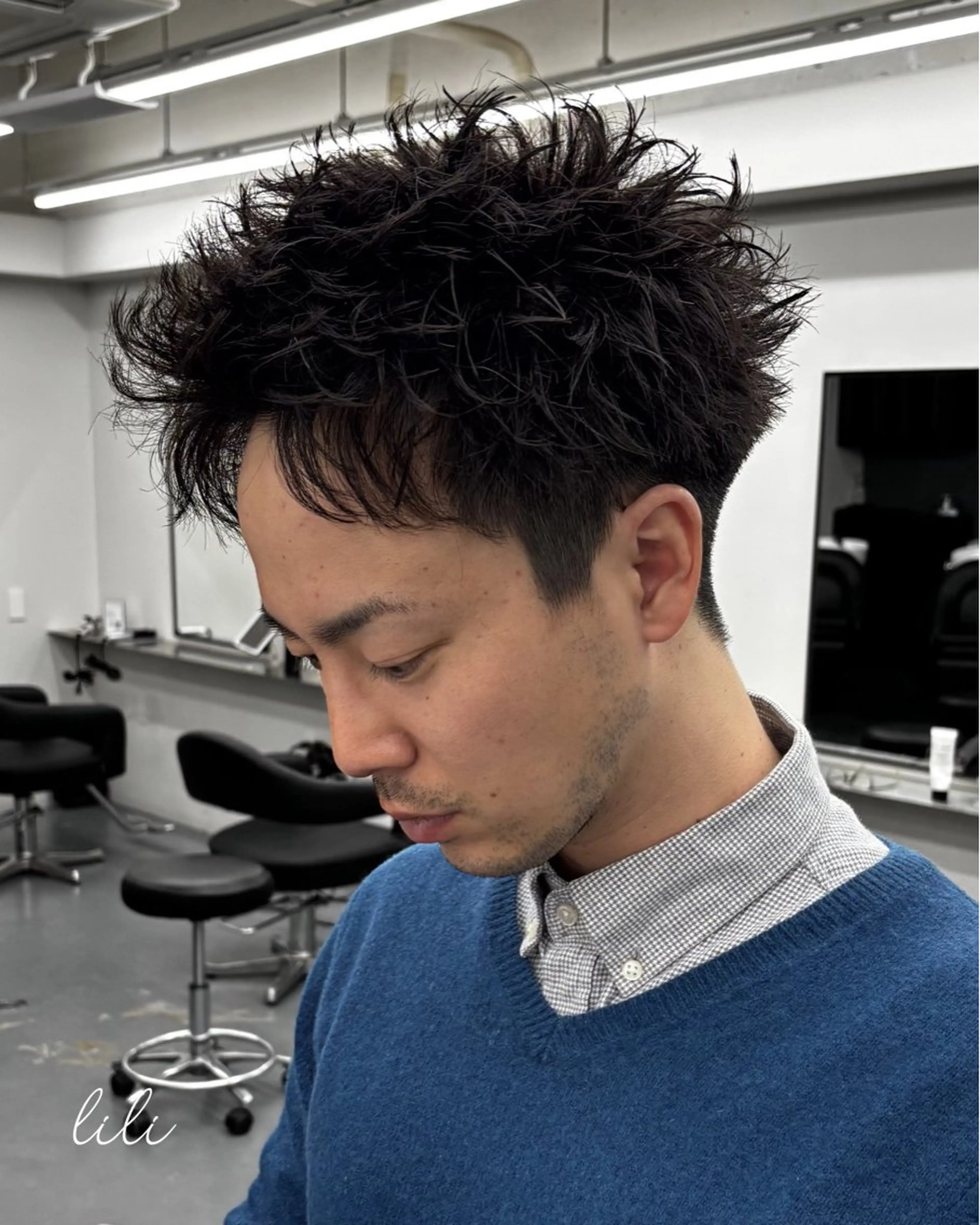 ショート メンズ カット パーマ &Maison. LILIのヘアスタイル