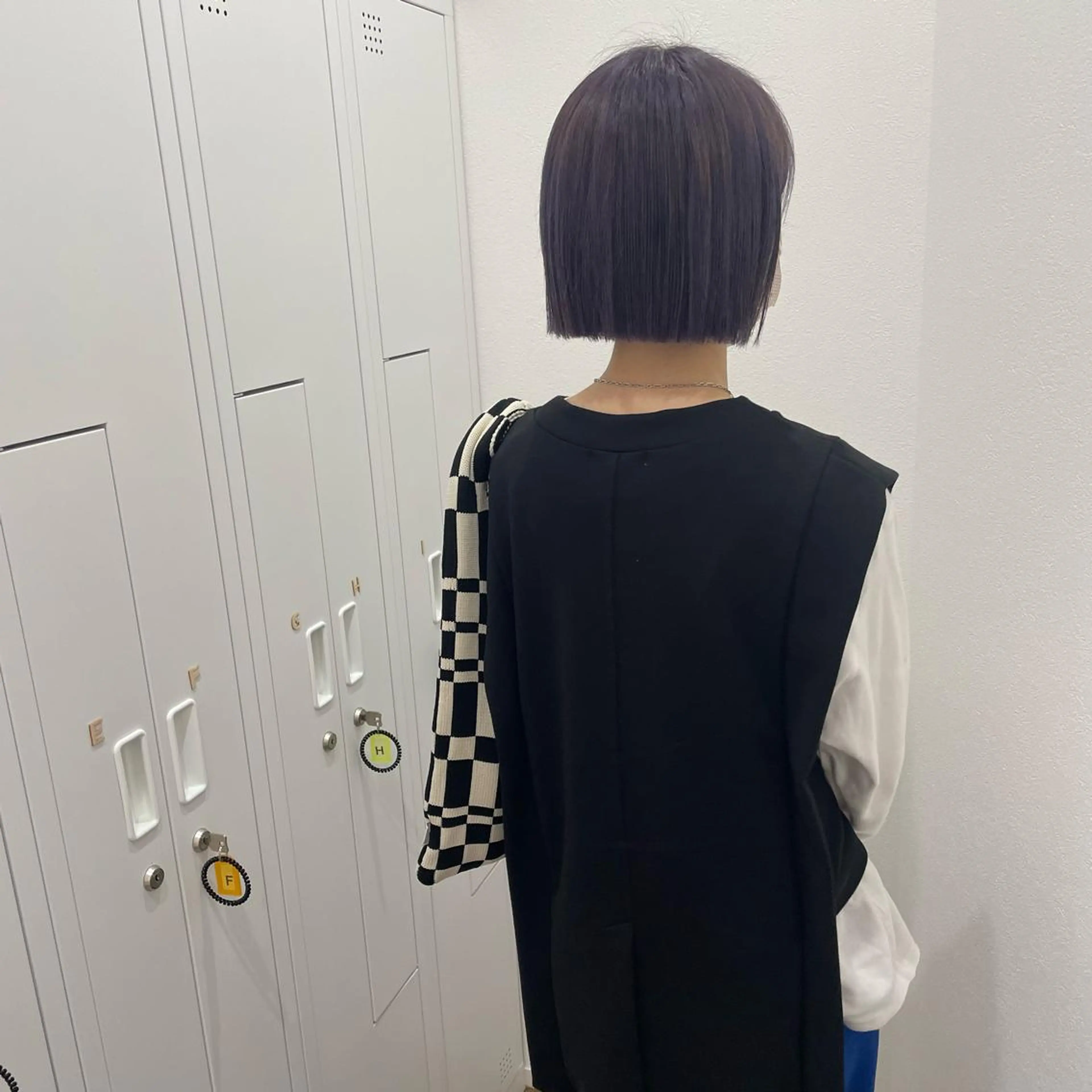 ショート カラー ボブ ヘアカラー 山本 愛永のヘアスタイル