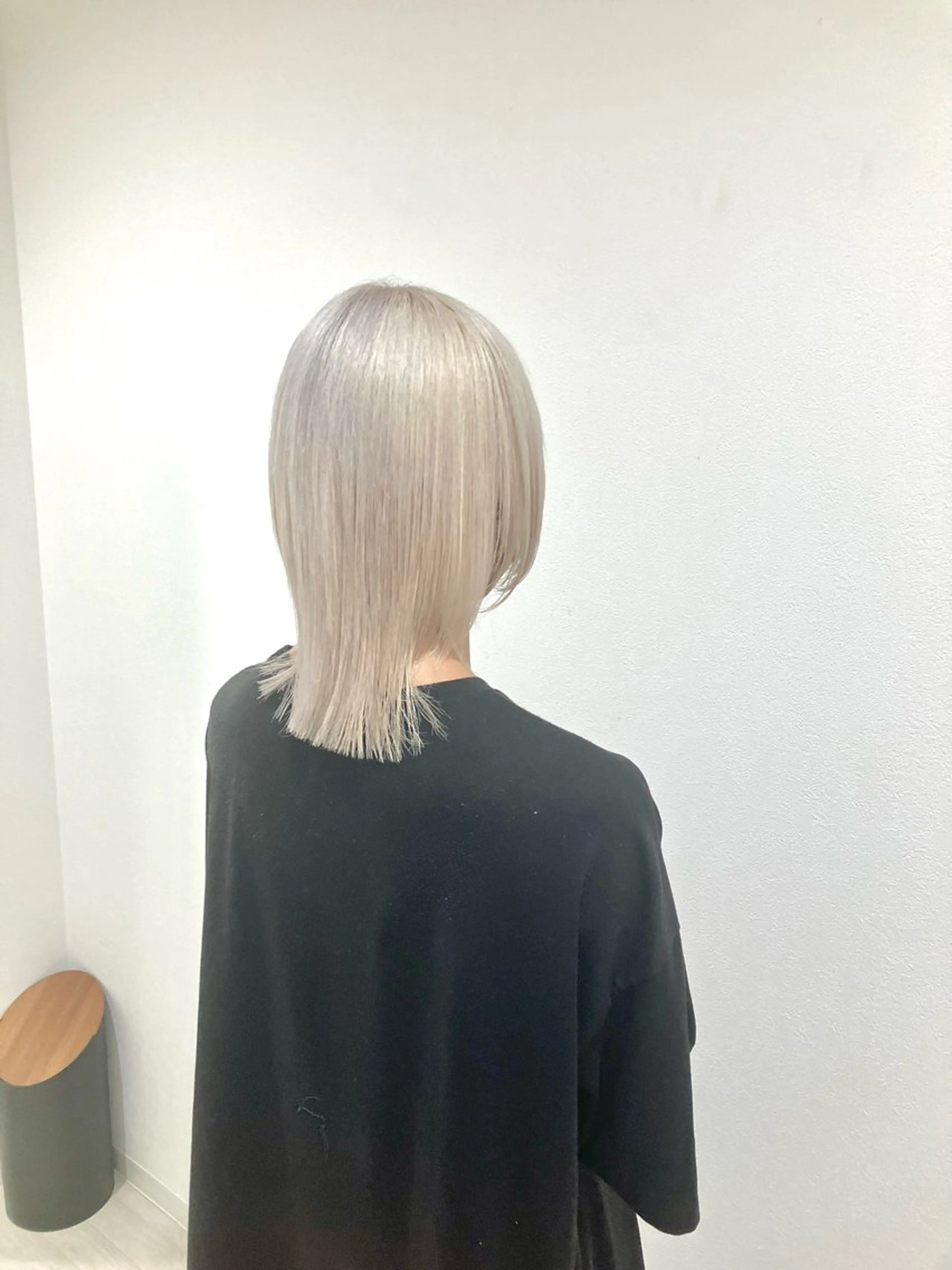 ミディアム カラー ヘアカラー 雅/ダブルカラー/ 白髪ぼかしハイライトのヘアスタイル