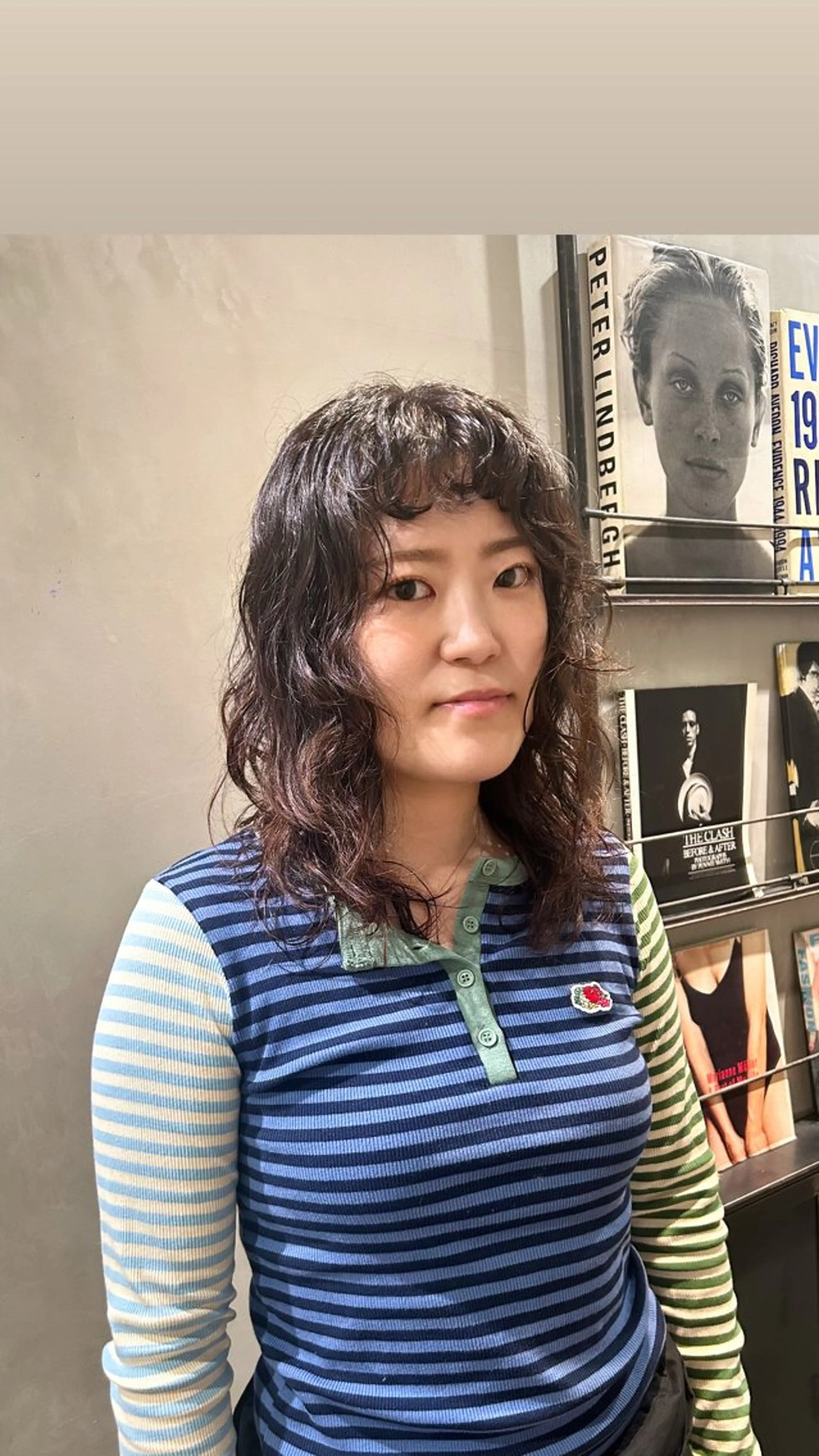 ロング パーマ カット パーマ タナカ カナ🫧のヘアスタイル