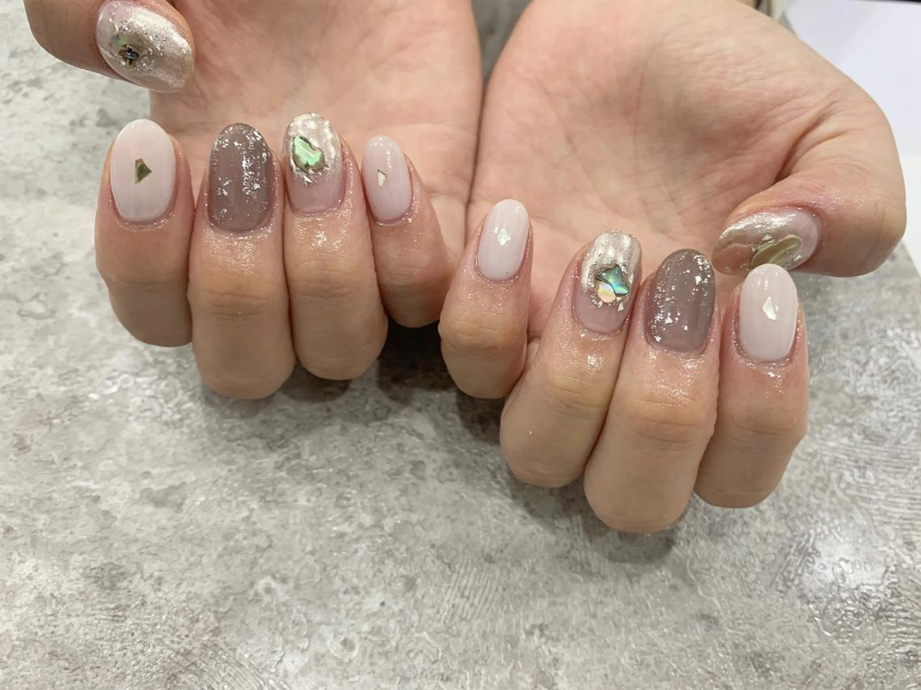 ショート カラー ネイル マツエク・マツパ アートネイル ニュアンスネイル 松井 亜由美のネイルデザイン