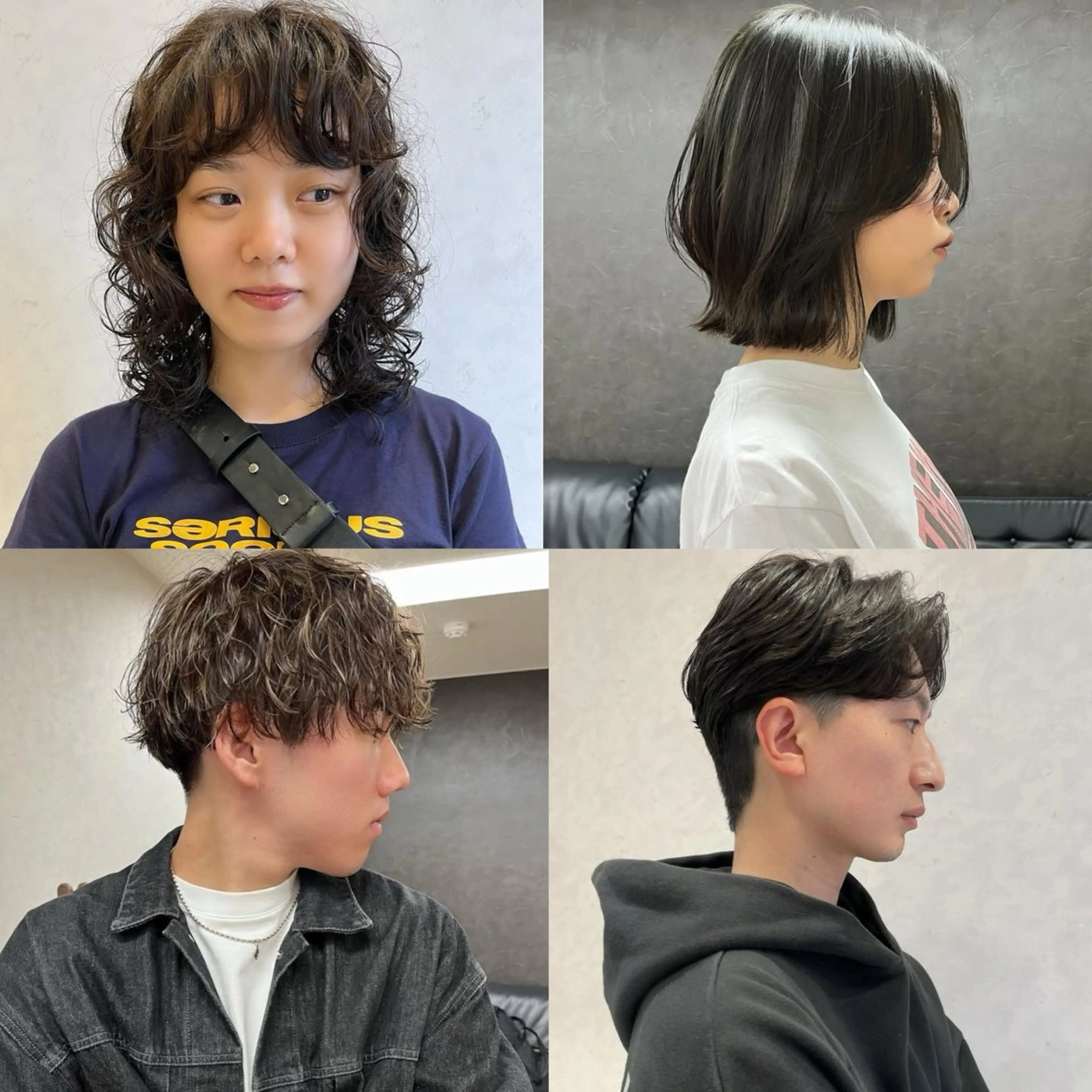 ミディアム メンズ nono/パーマ /顔まわりカット🐈のヘアスタイル