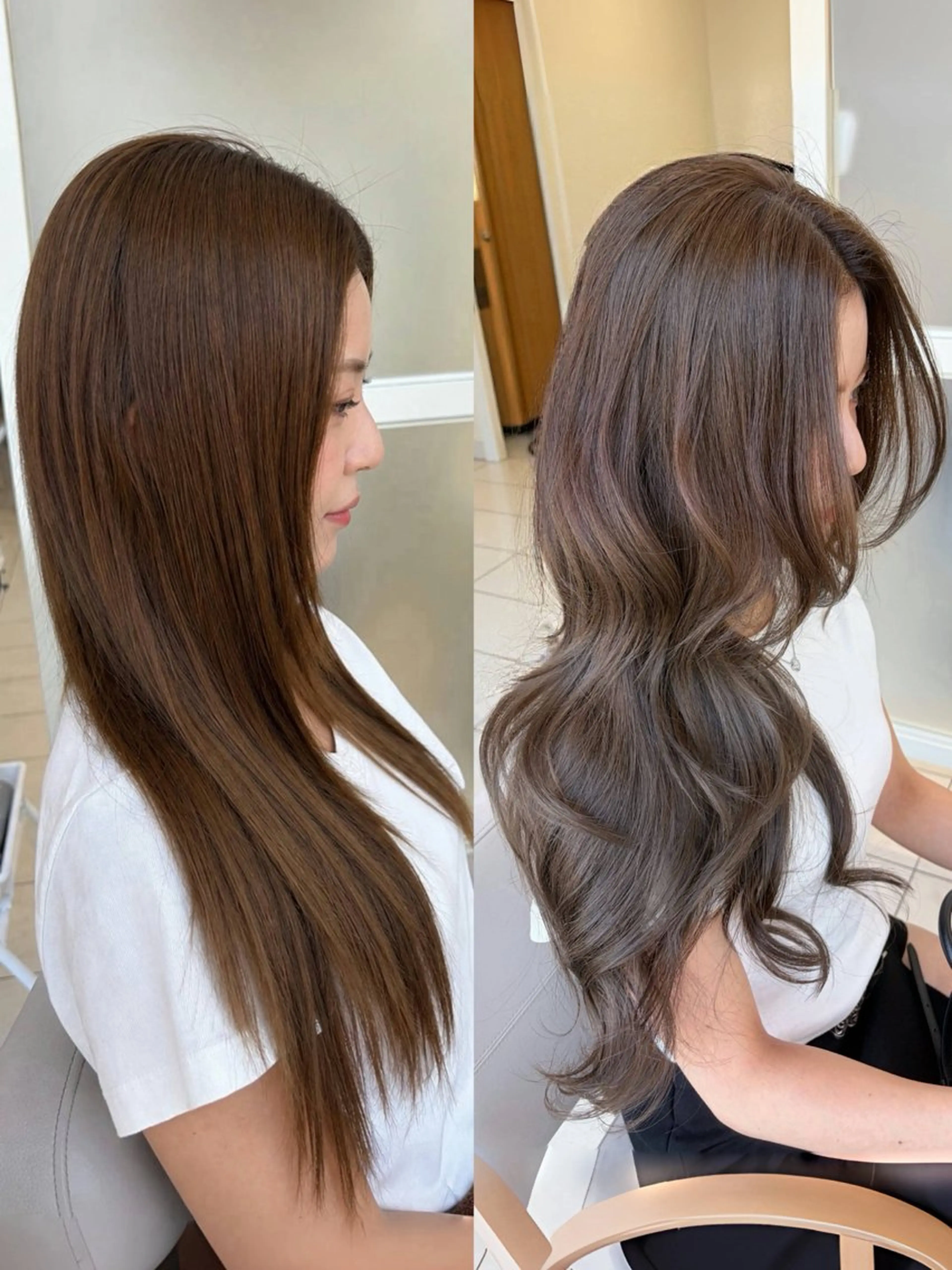 セミロング カット ヘアカラー トリートメント oto🤍×美髪× ゆるふわレイヤーのヘアスタイル