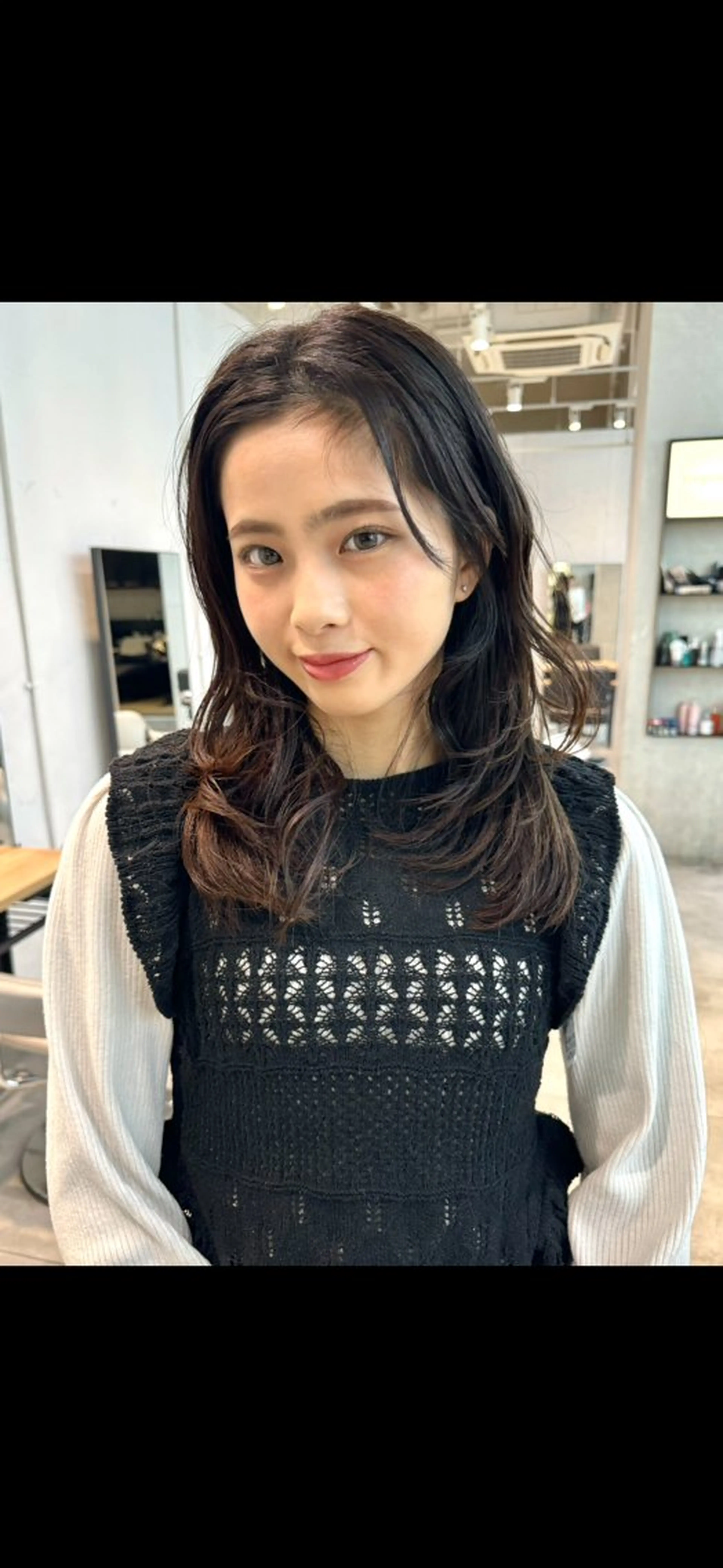 セミロング 顔周りカット/透明感 カラー✂️MEIのヘアスタイル