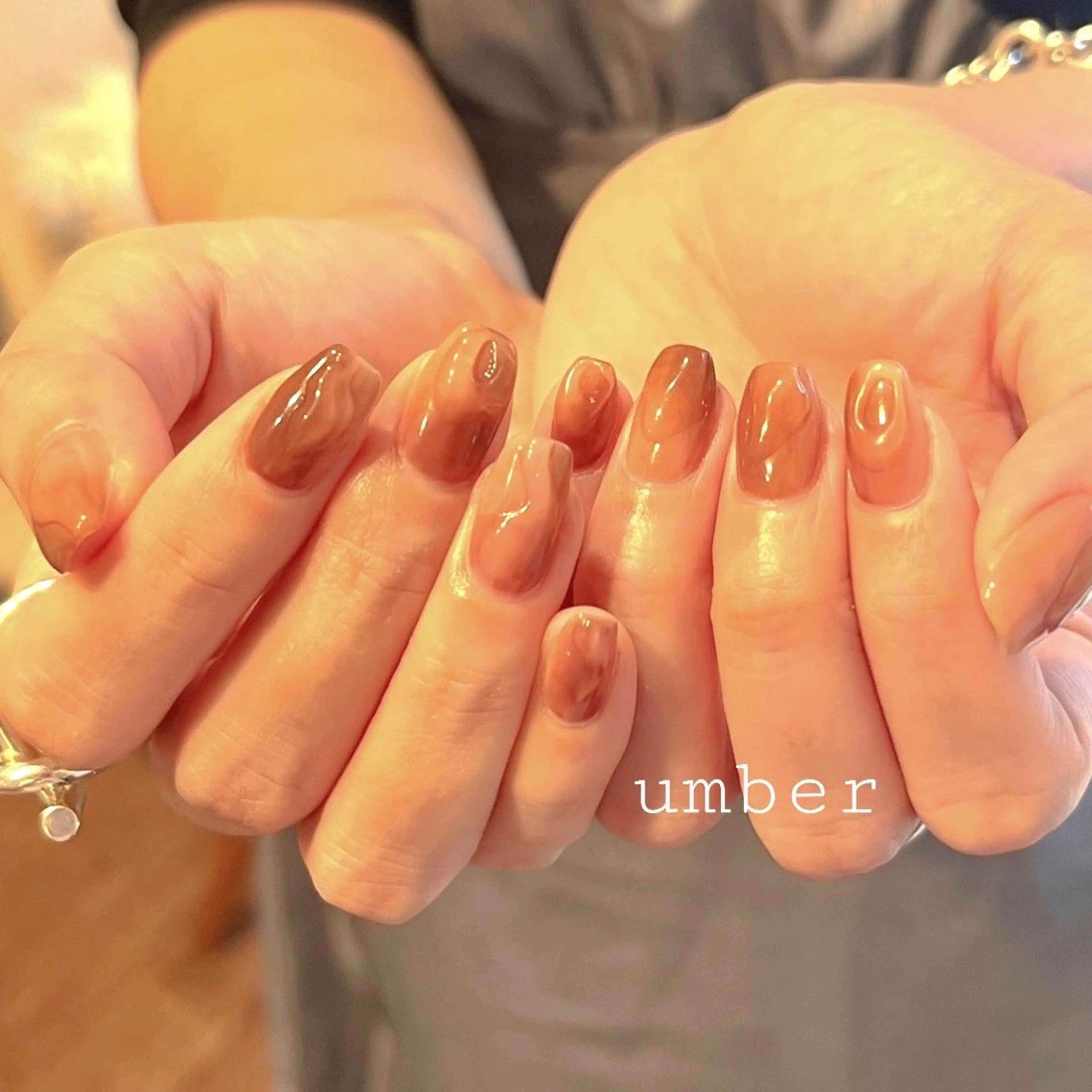 ネイル ハンドネイル umber 三茶1分のネイルデザイン
