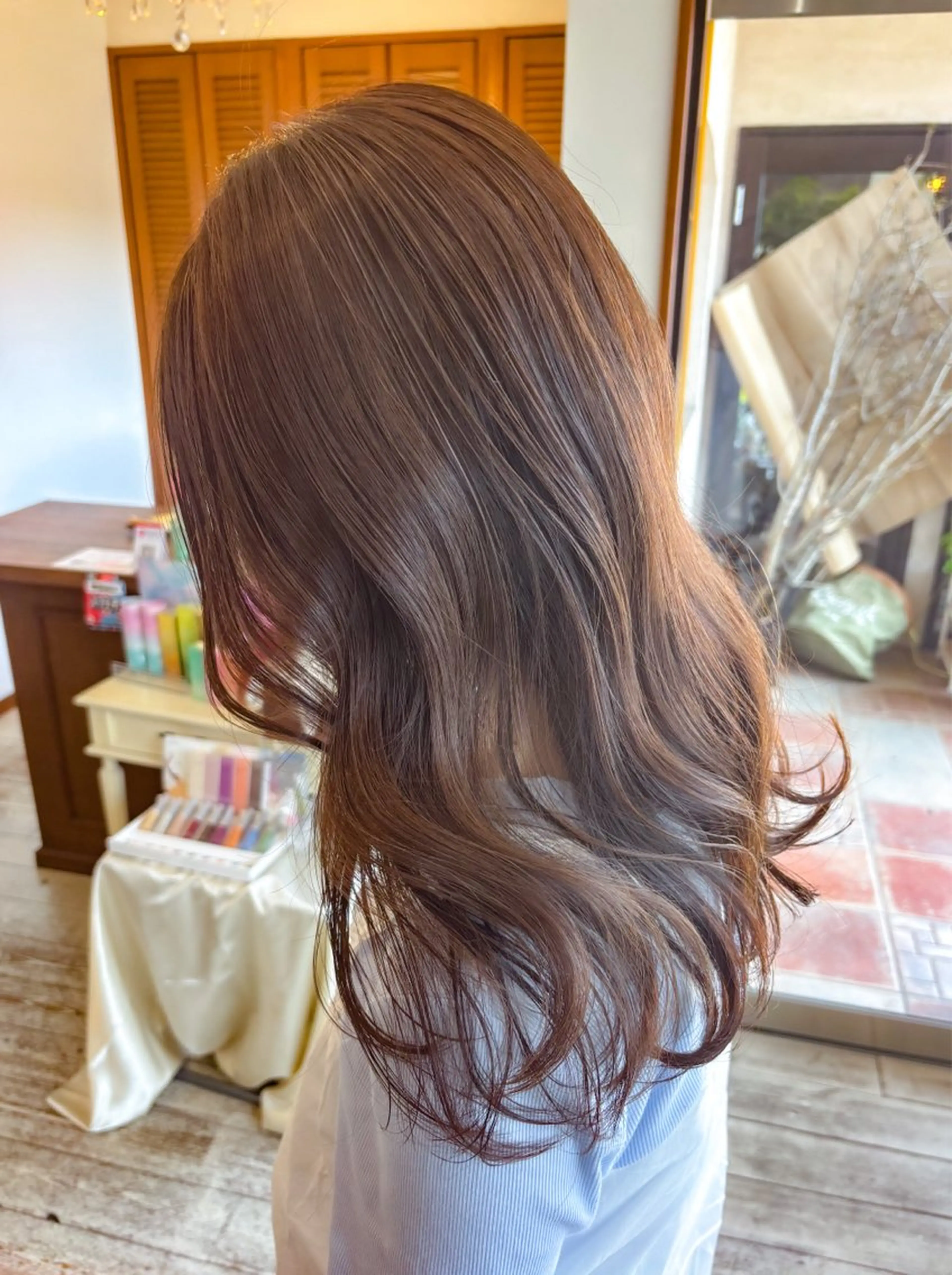 セミロング カラー カット ヘアカラー SET-UP北長瀬 Yurukiのヘアスタイル