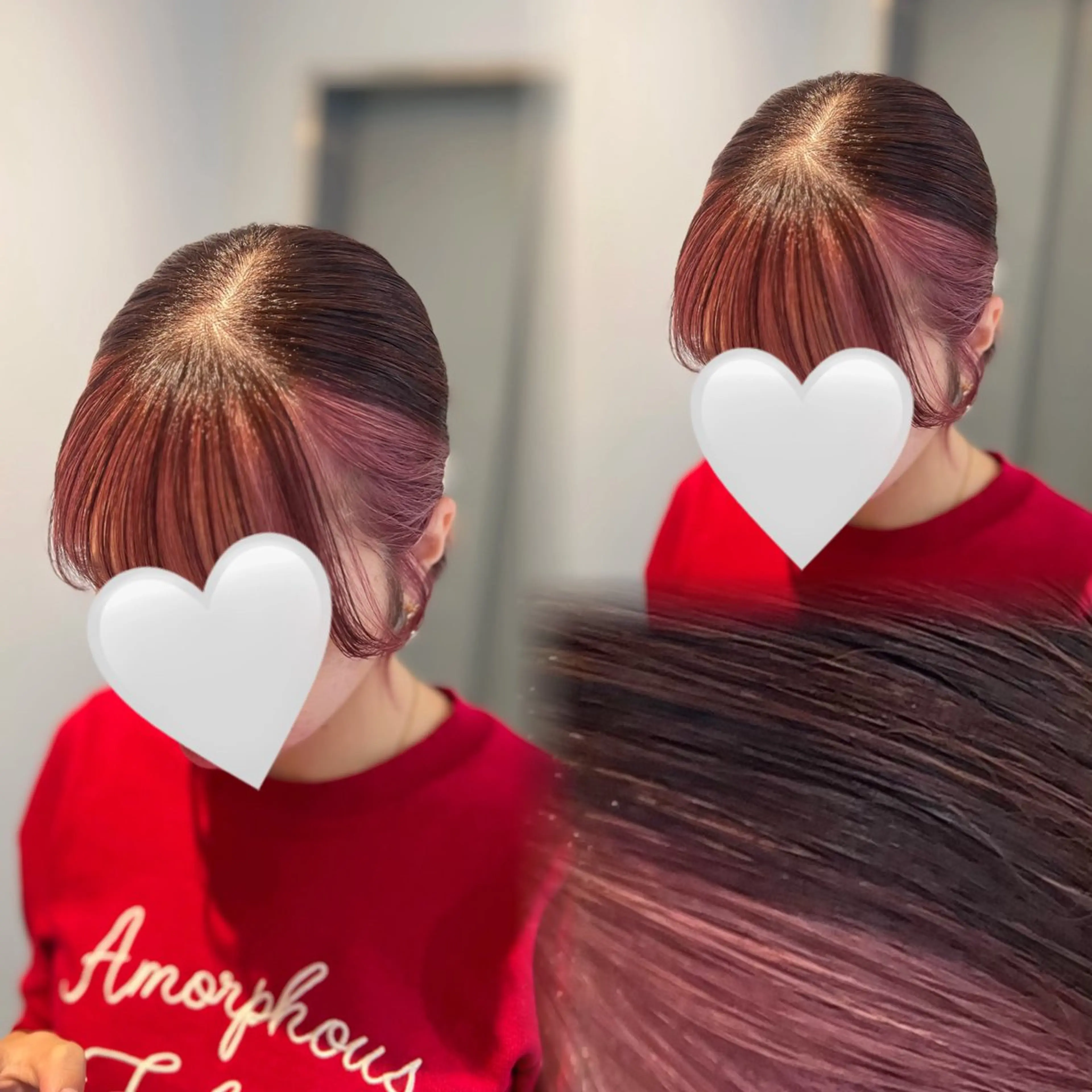 ミディアム ミストバング カット ヘアカラー トリートメント 🦈AKARI🦈 髪質改善/韓国風のヘアスタイル