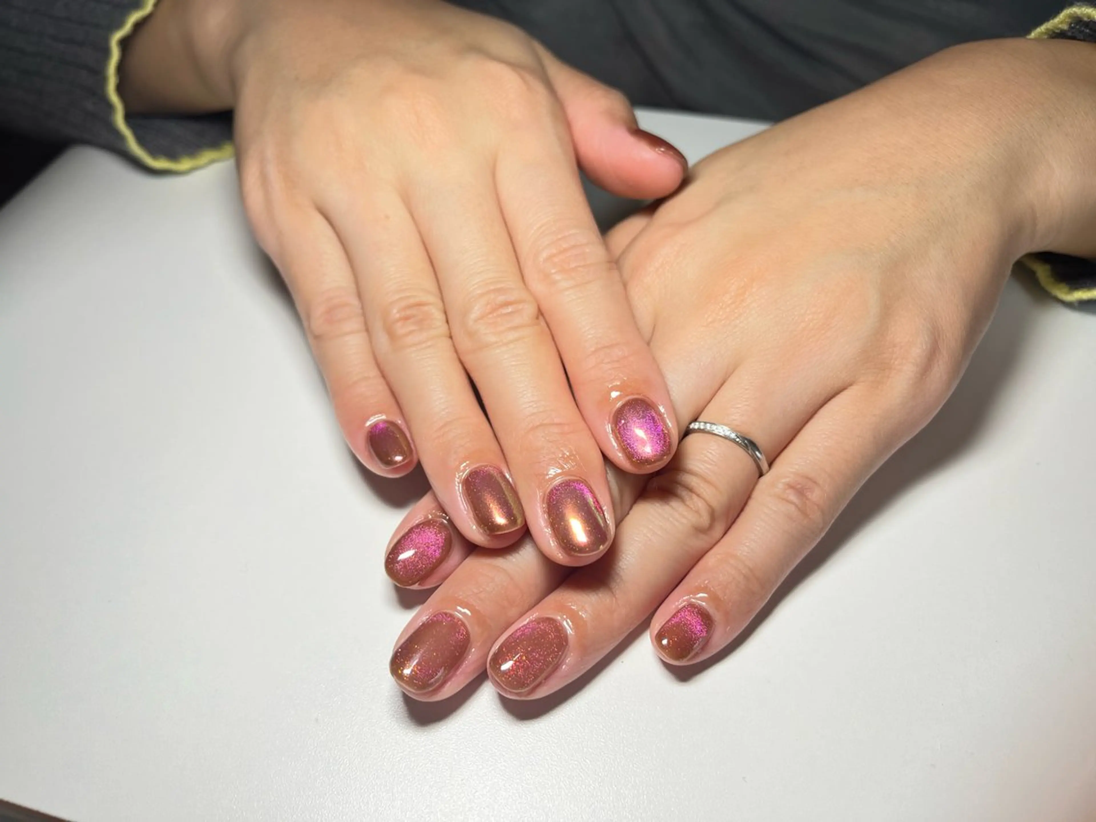 ネイル ブラウン マグネットネイル Nail Salon Caco所属・Nail salon Caco.のネイルデザイン