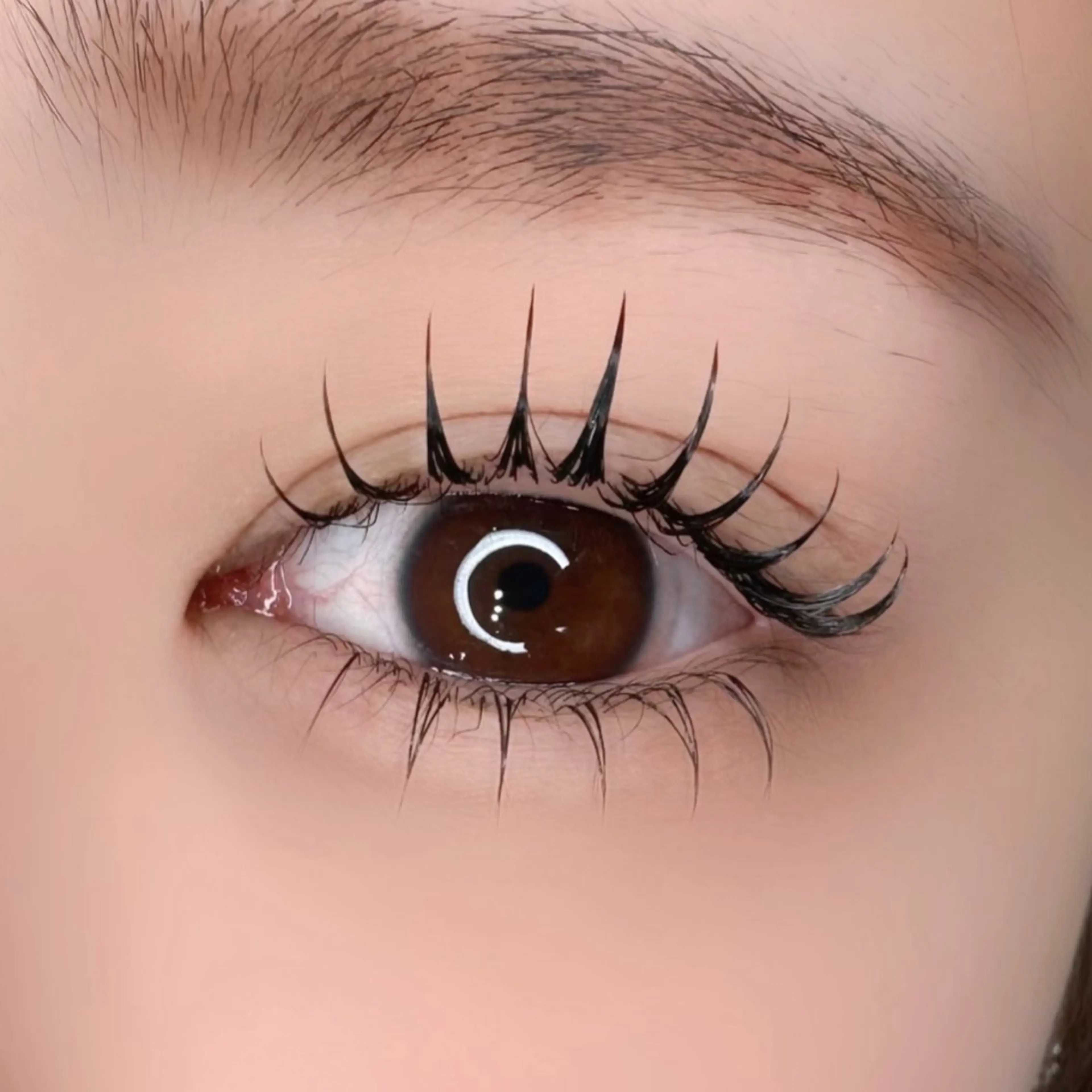 中顔面短縮効果💓‪フラットラッシュ上140下30本【オフ無料】⭐ブラックor40色以上カラーの中から1色OK♥️の写真