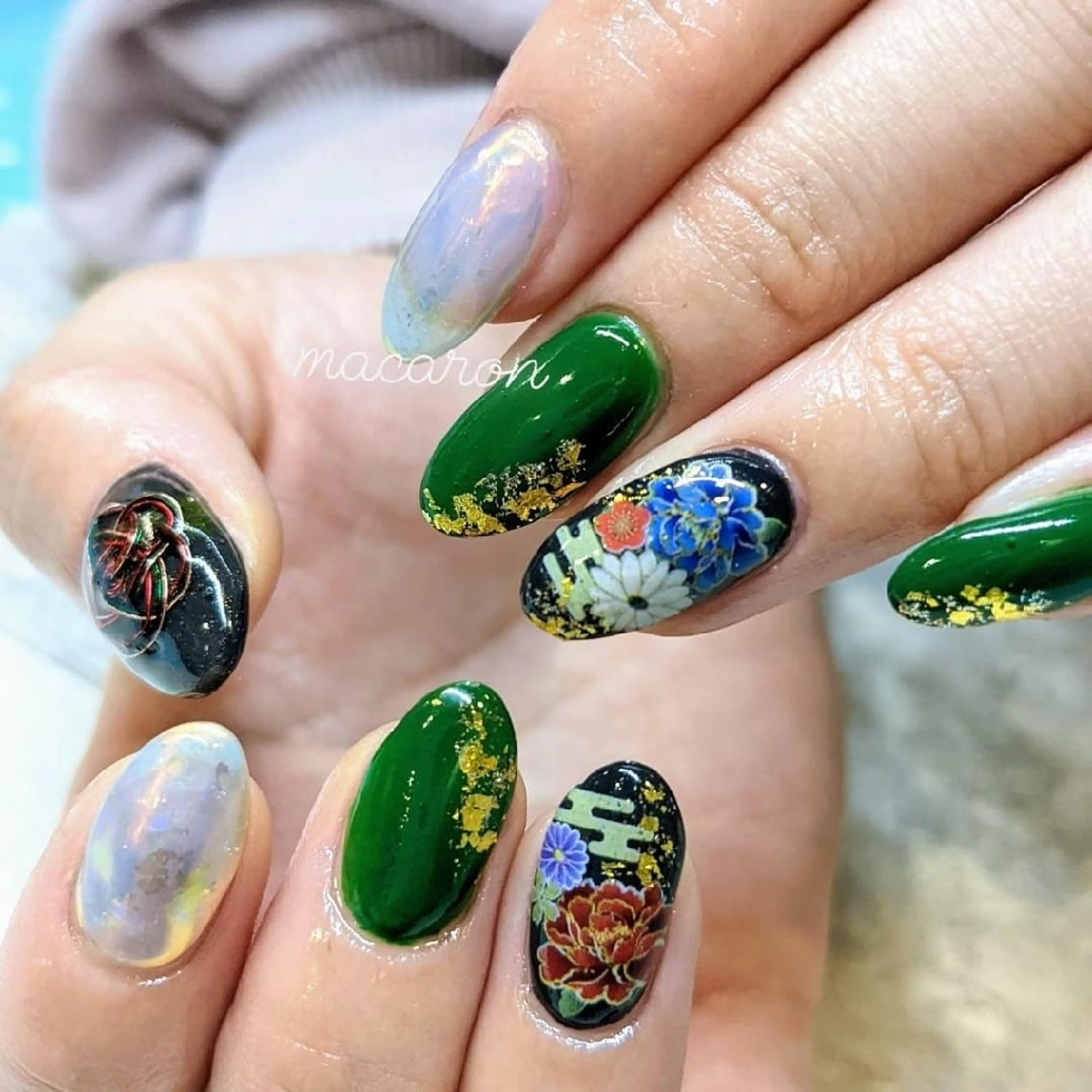 ネイル アートネイル ジェルネイル ミラーネイル nail salon macaron のネイルデザイン