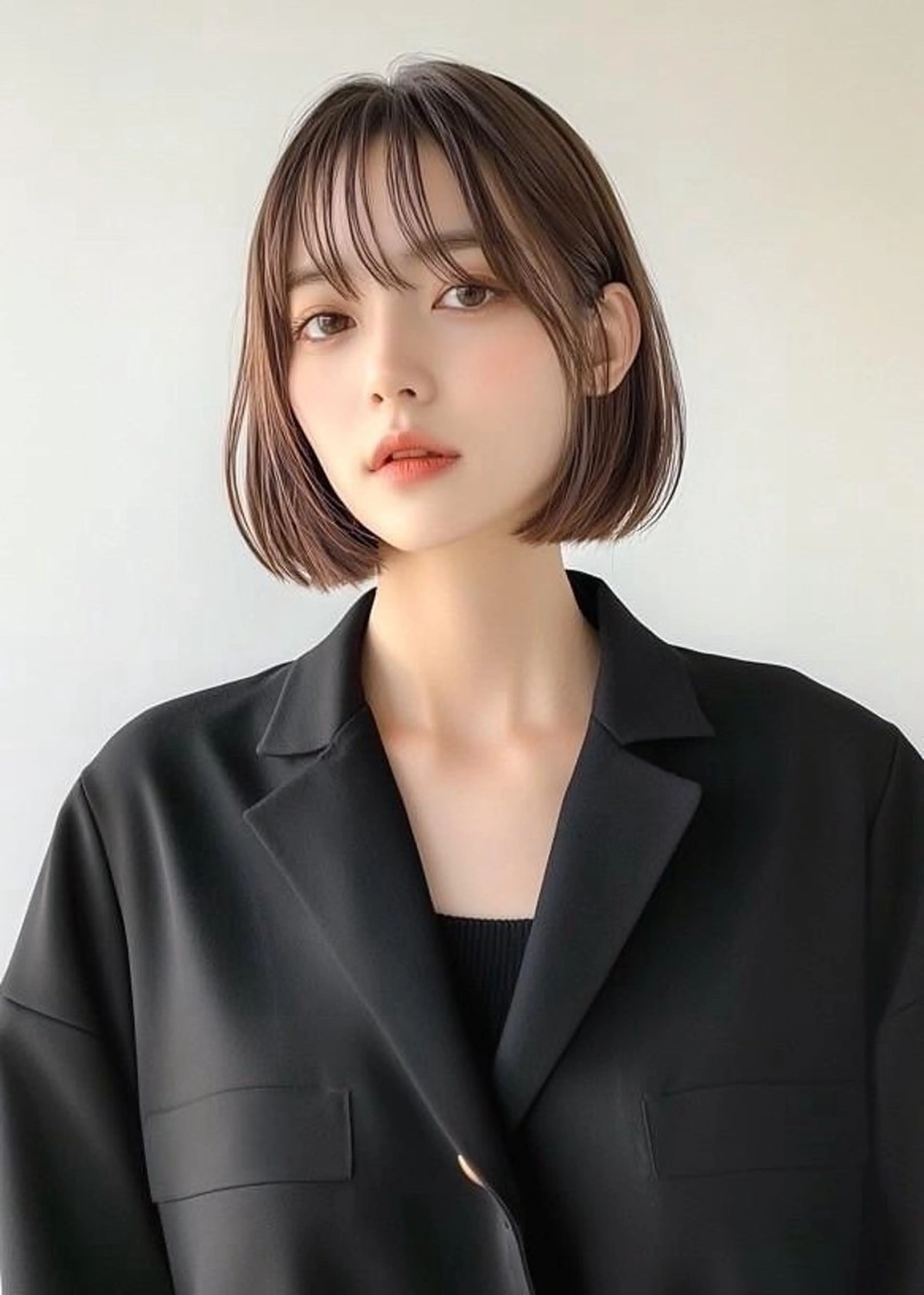 ミディアム ボブ 縮毛矯正 特化生田のヘアスタイル