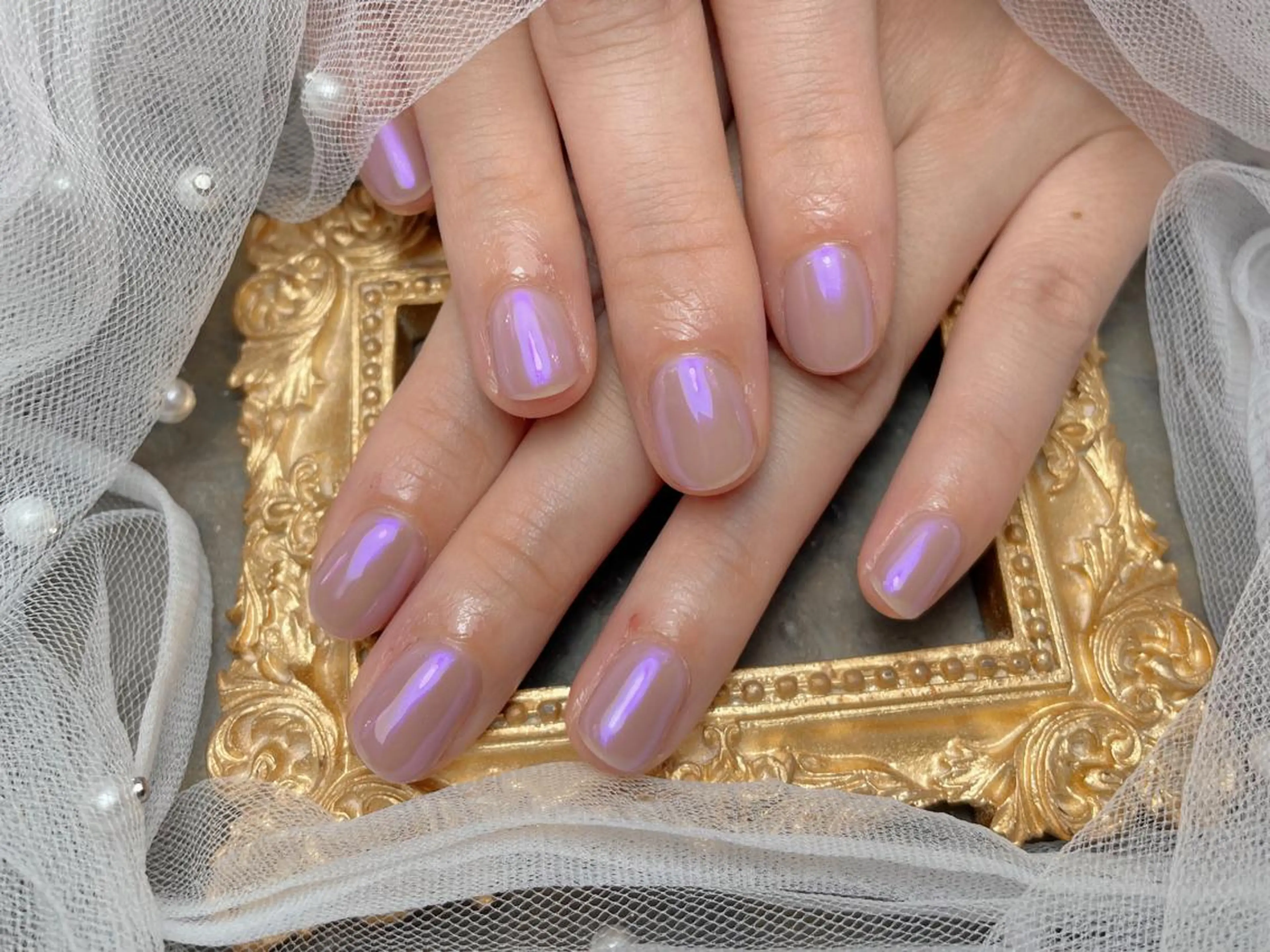 ネイル ハンドネイル マジック ミラーのネイルデザイン