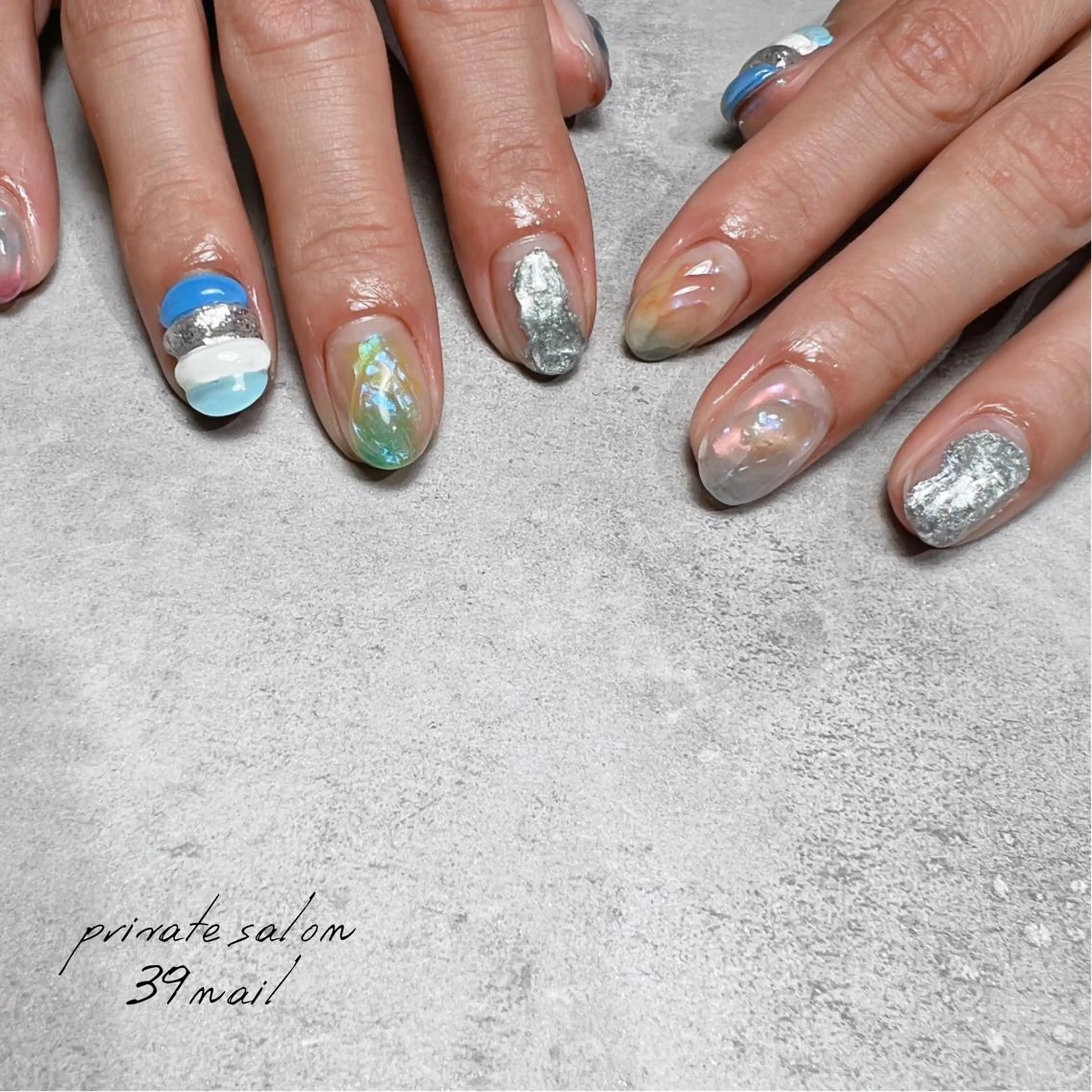 ミディアム ネイル ハンドネイル 京橋 【39nail】のネイルデザイン