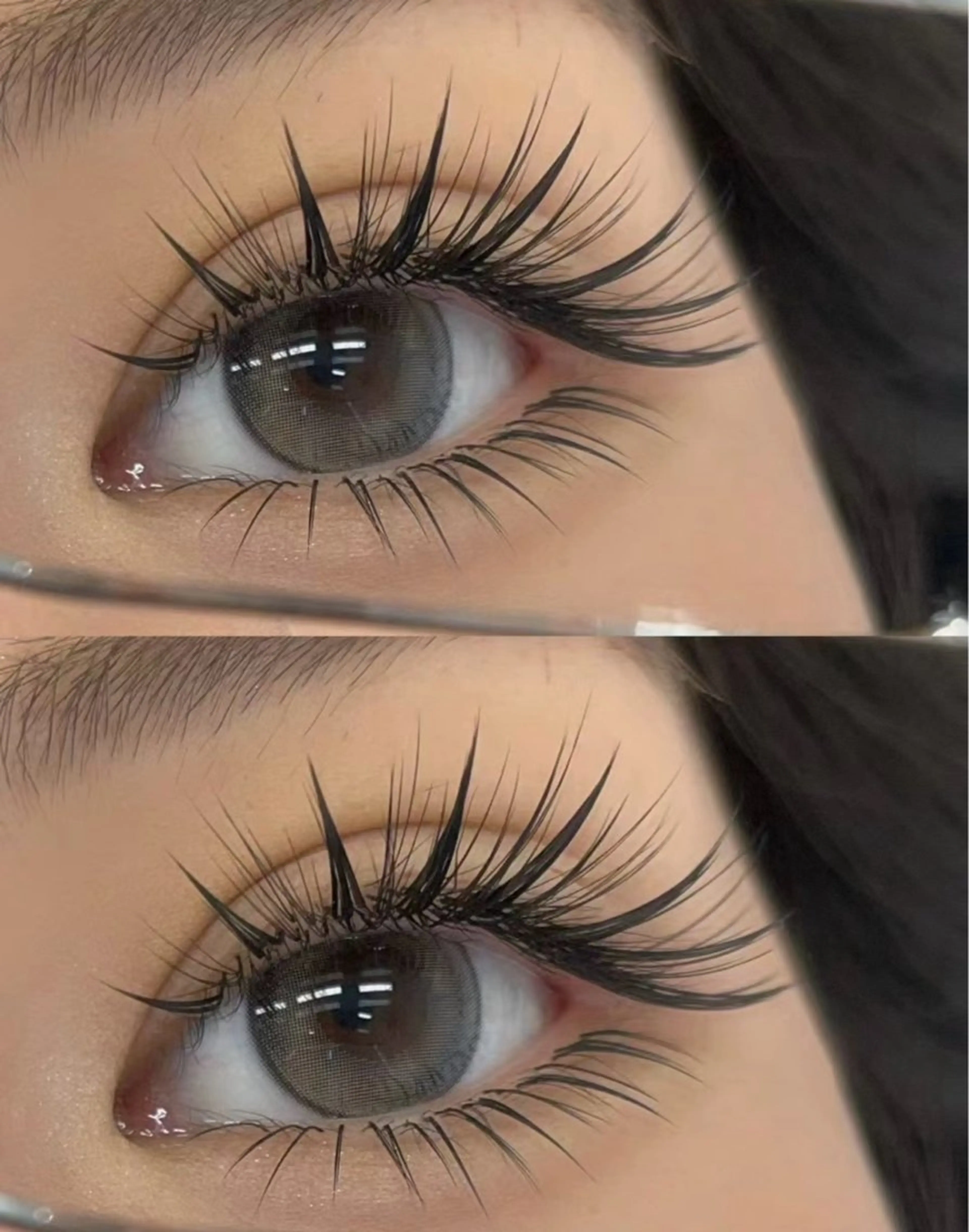 マツエク・マツパ 束感まつ毛 カラーマツエク フラットラッシュ パリジェンヌラッシュリフト まつげパーマ 白 ゆいのマツエク・マツパデザイン