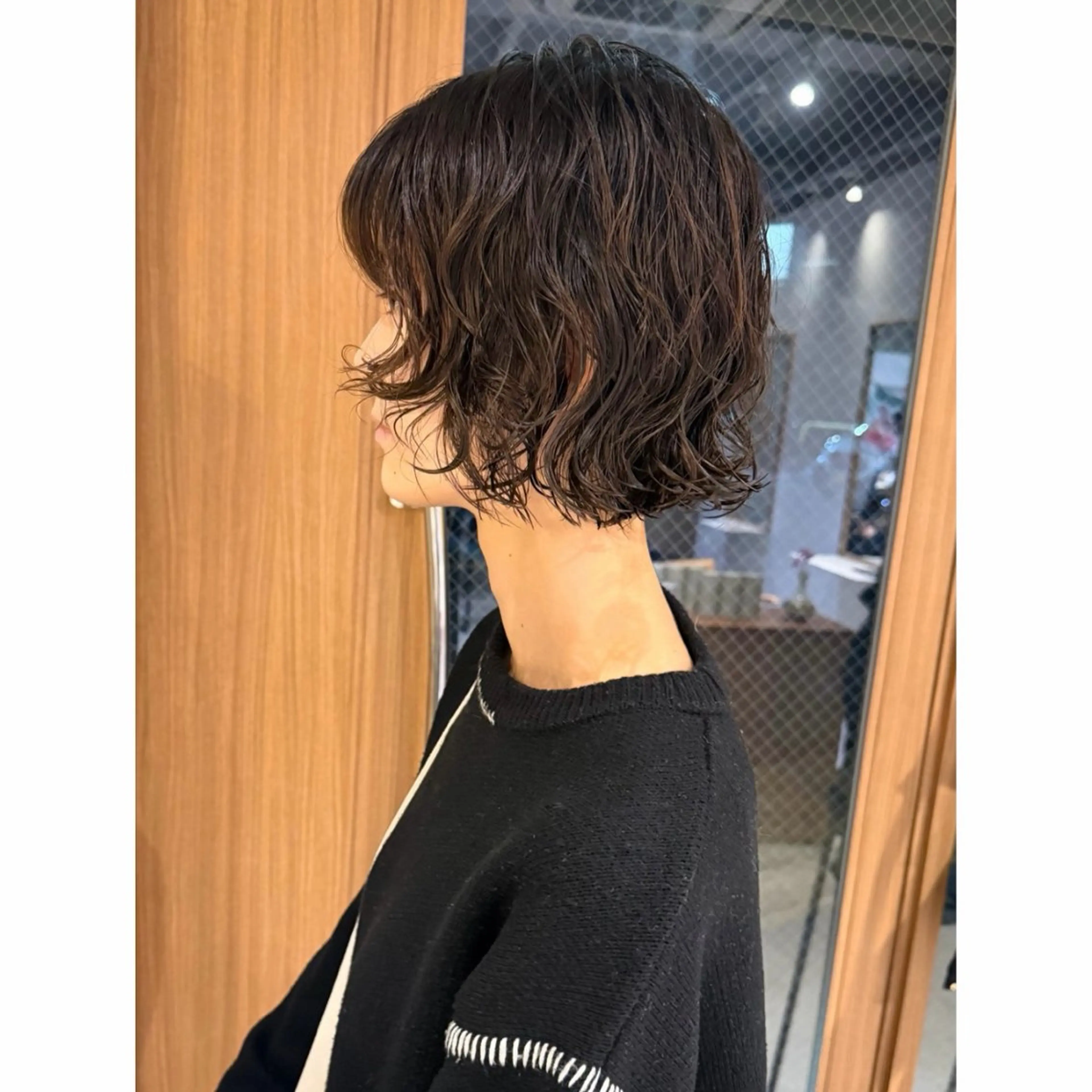 ショート パーマ ボブ カット パーマ トリートメント ボブパーマ/艶カラー 透明感カラー/ユメノのヘアスタイル