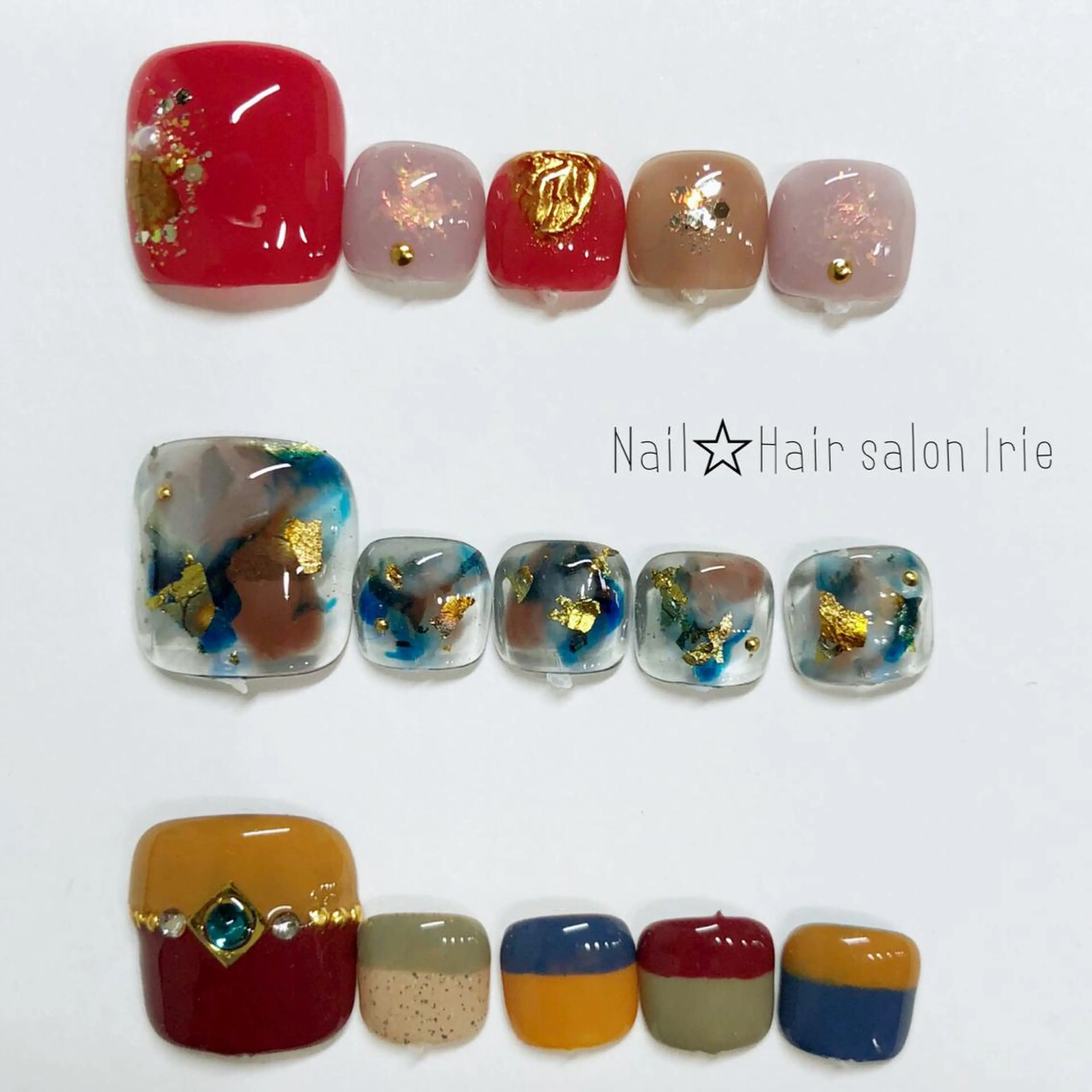 ネイル フットネイル ハンドネイル Hair salon Irie所属・與儀 知佳のネイルデザイン